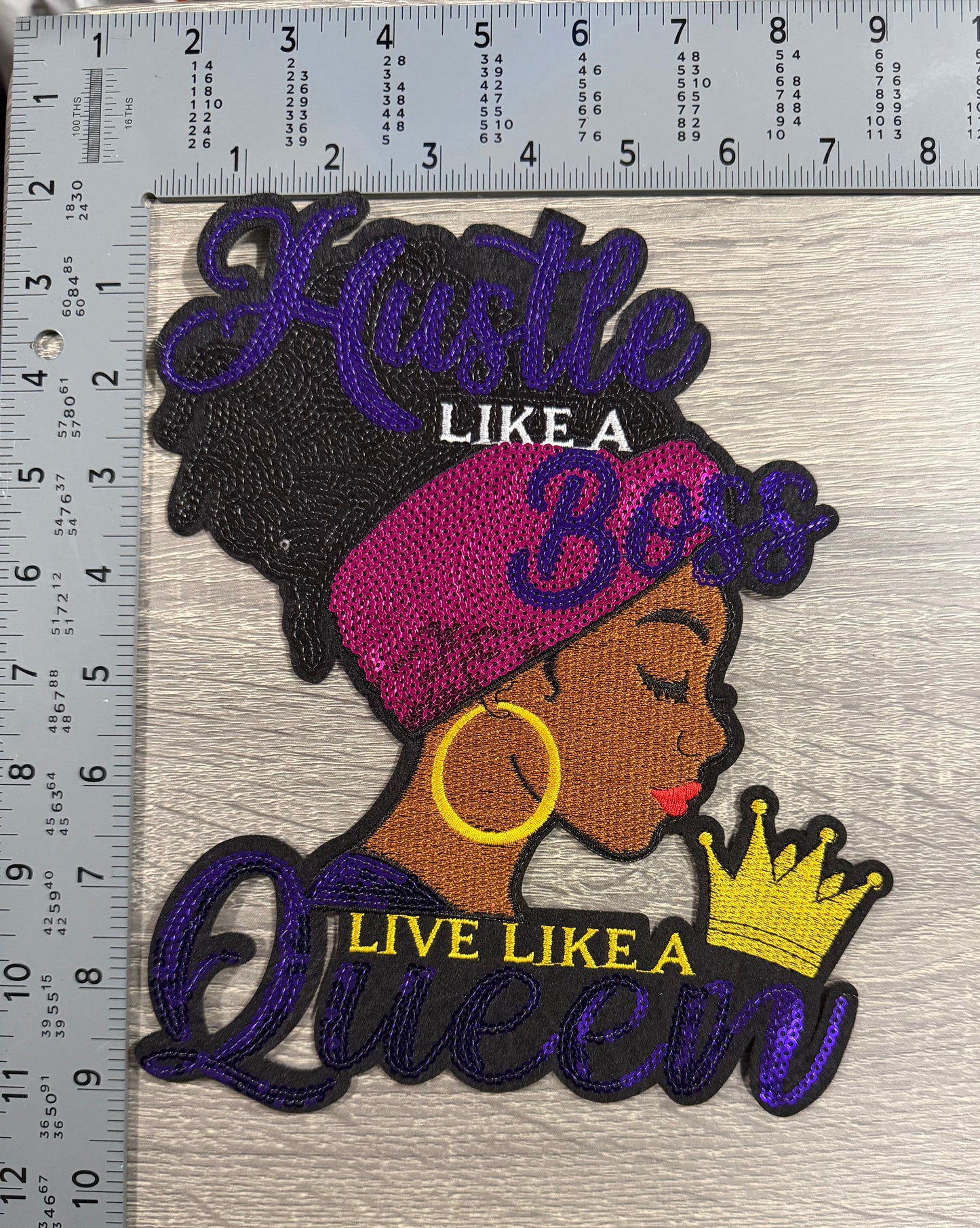 Hustle like a boss queen patch