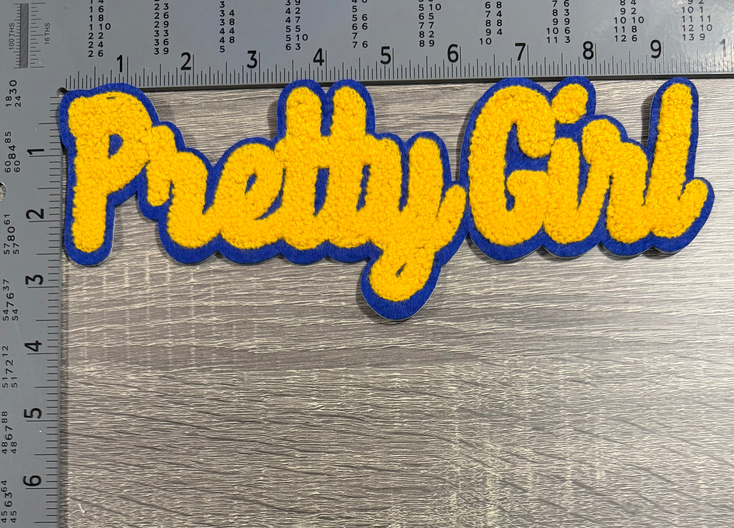 Pretty girl chenille script patch