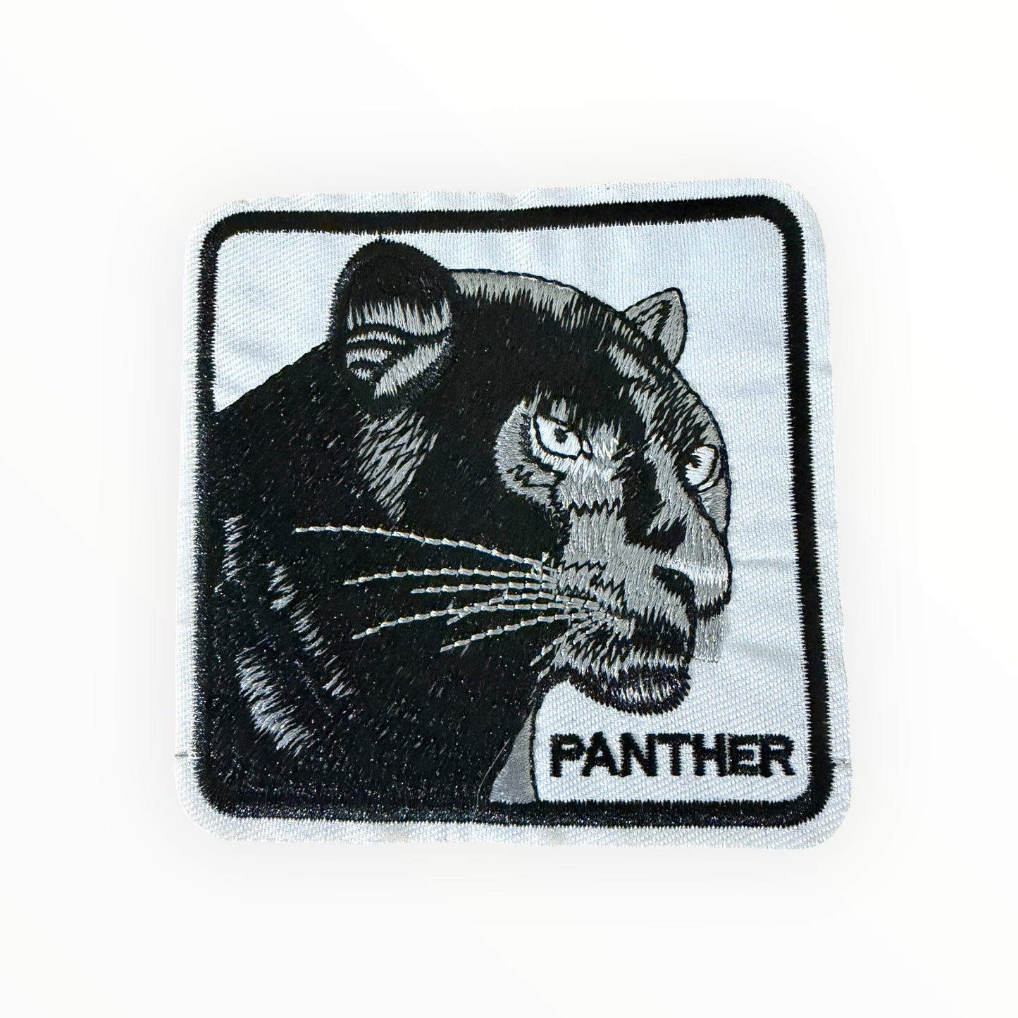 Panther Head Embroidered Patch