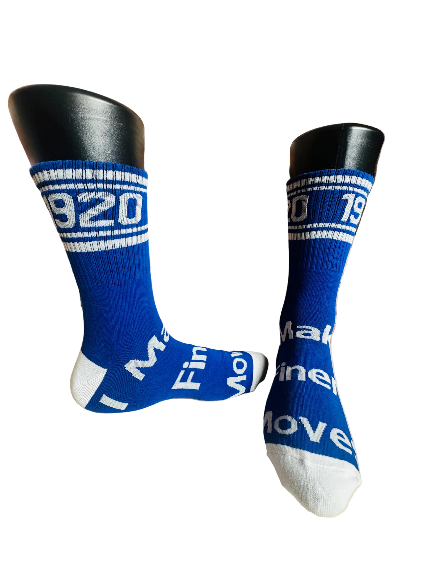 Zeta Phi Beta 1920 Crew Socks – Royal Blue & White