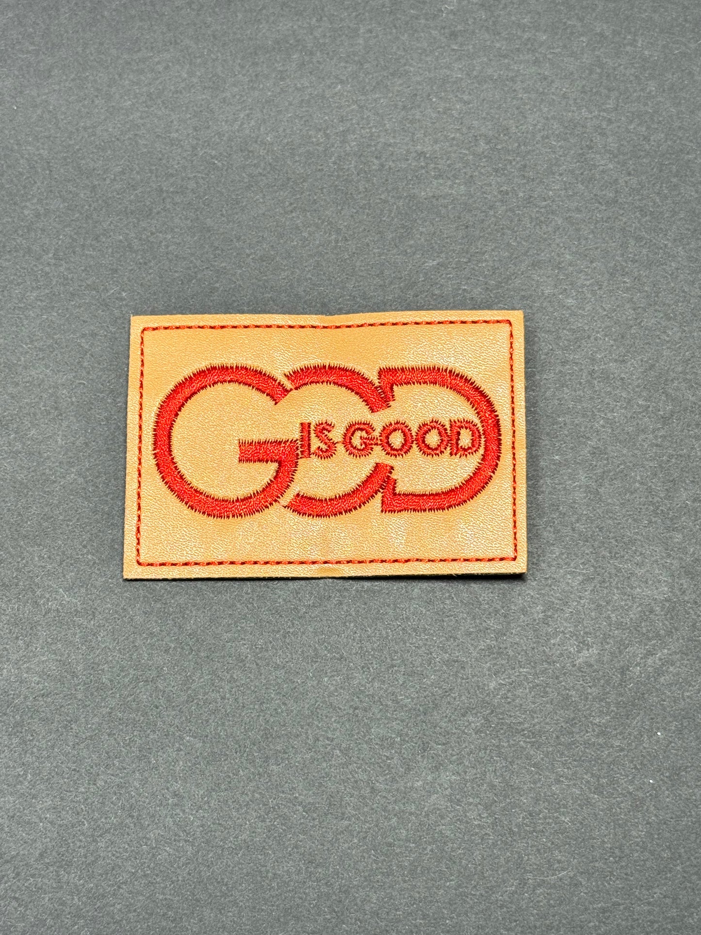 God Is good Faux leather (red)