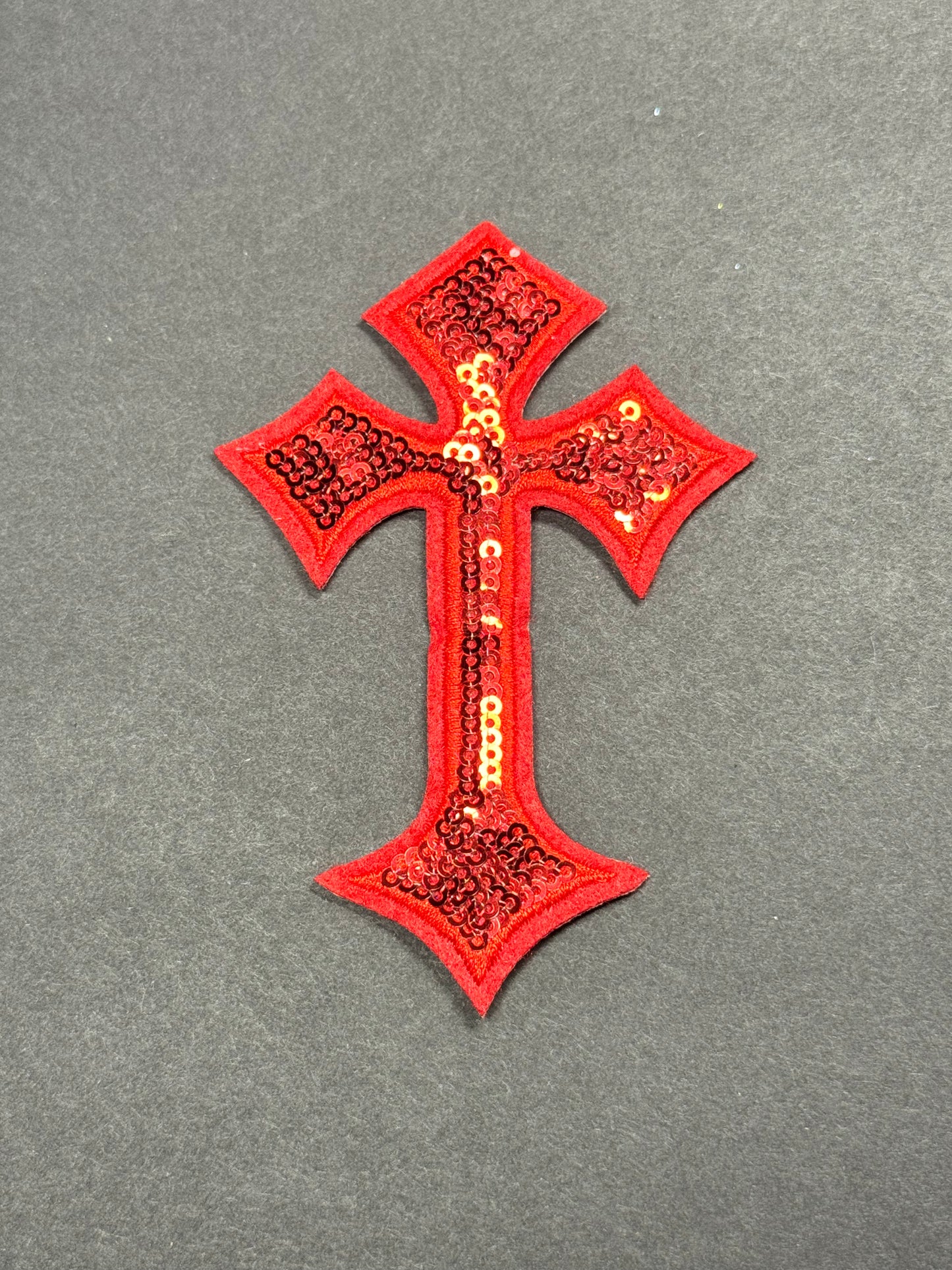 Red sequin cross