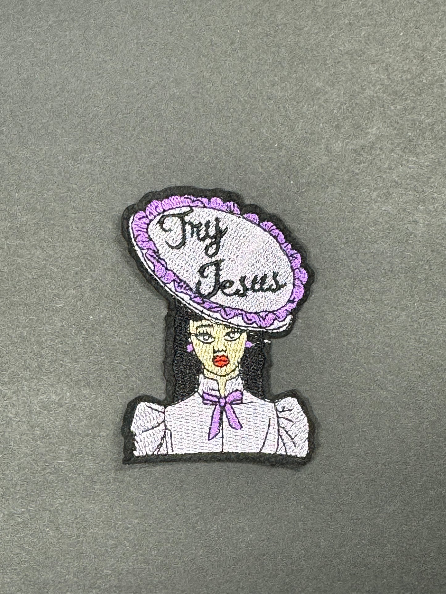 Try Jesus Purple Lady