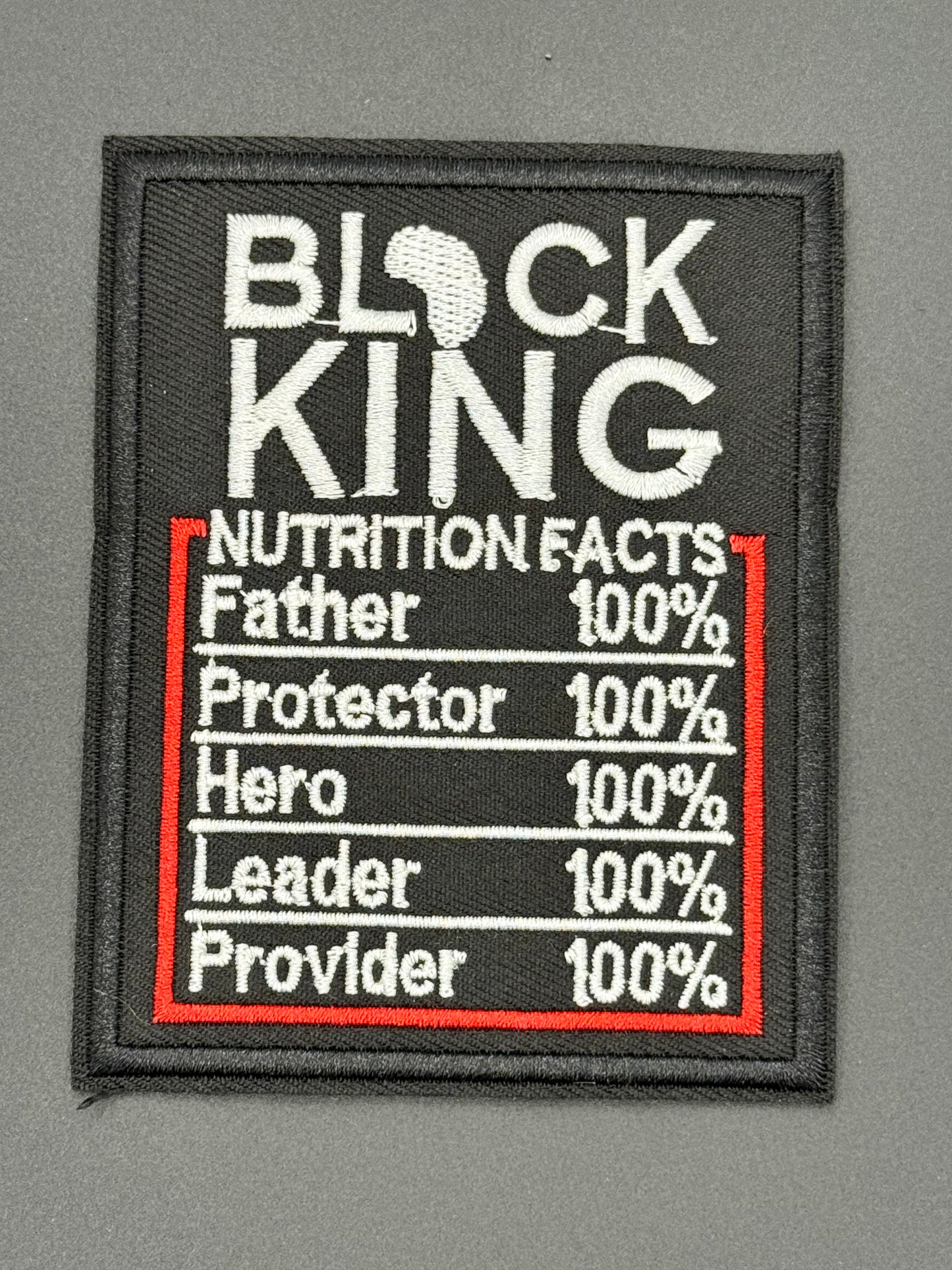 Black King Nutrition Facts Patch