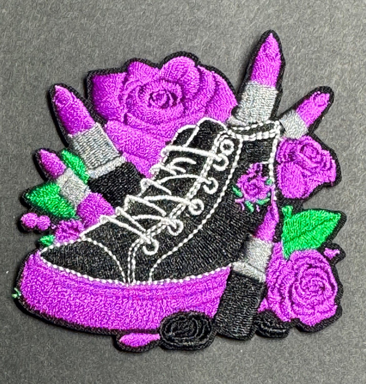 Purple Roses + Sneaker + Lipstick Patch