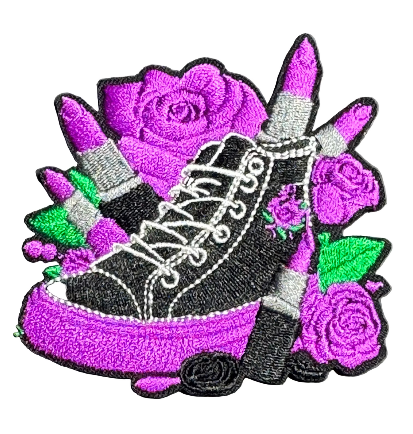 Purple Roses + Sneaker + Lipstick Patch