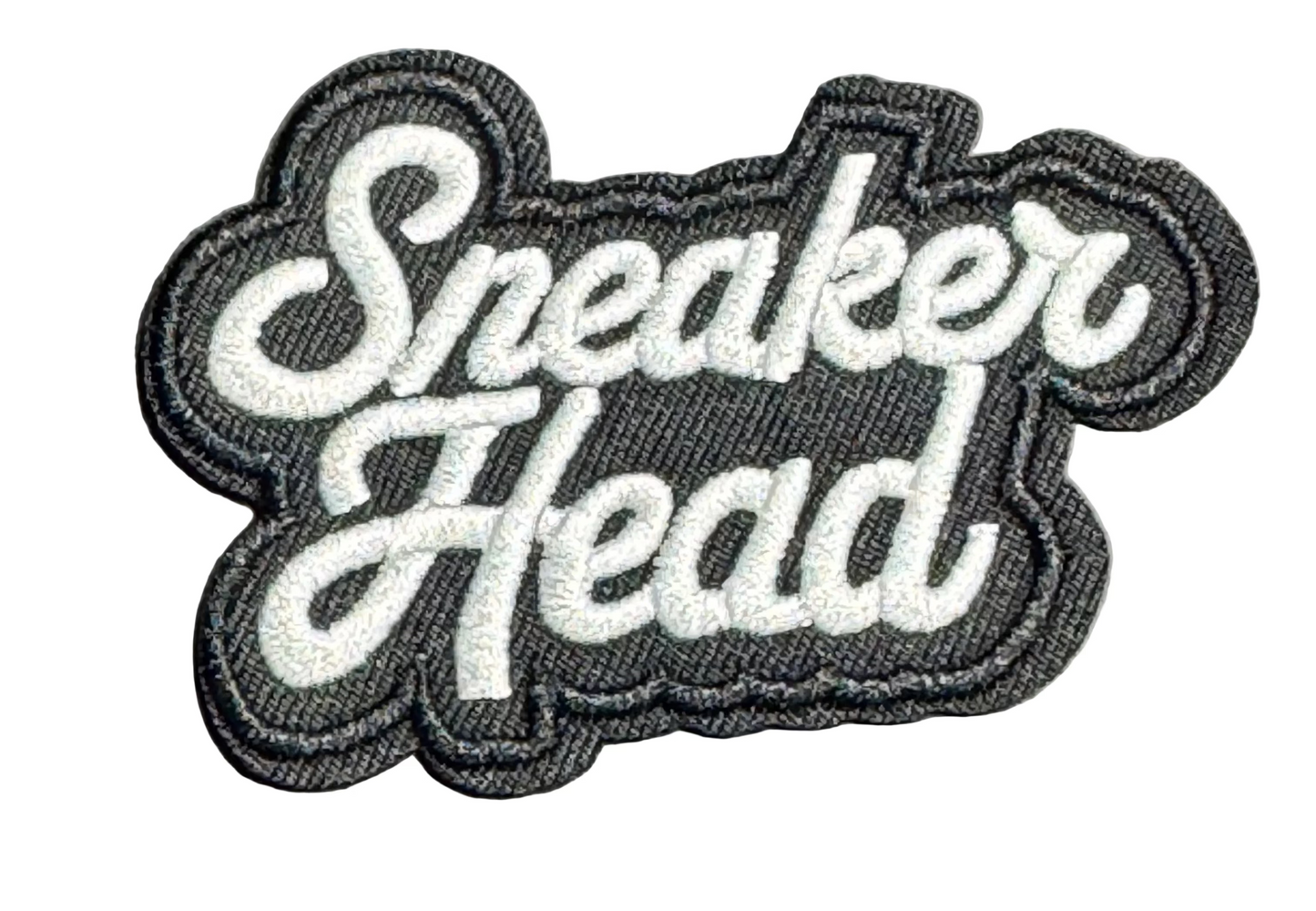 Sneaker Head Patch – White Outline