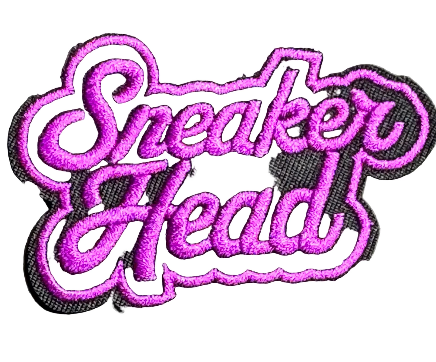 Sneaker Head Patch – Pink Outline