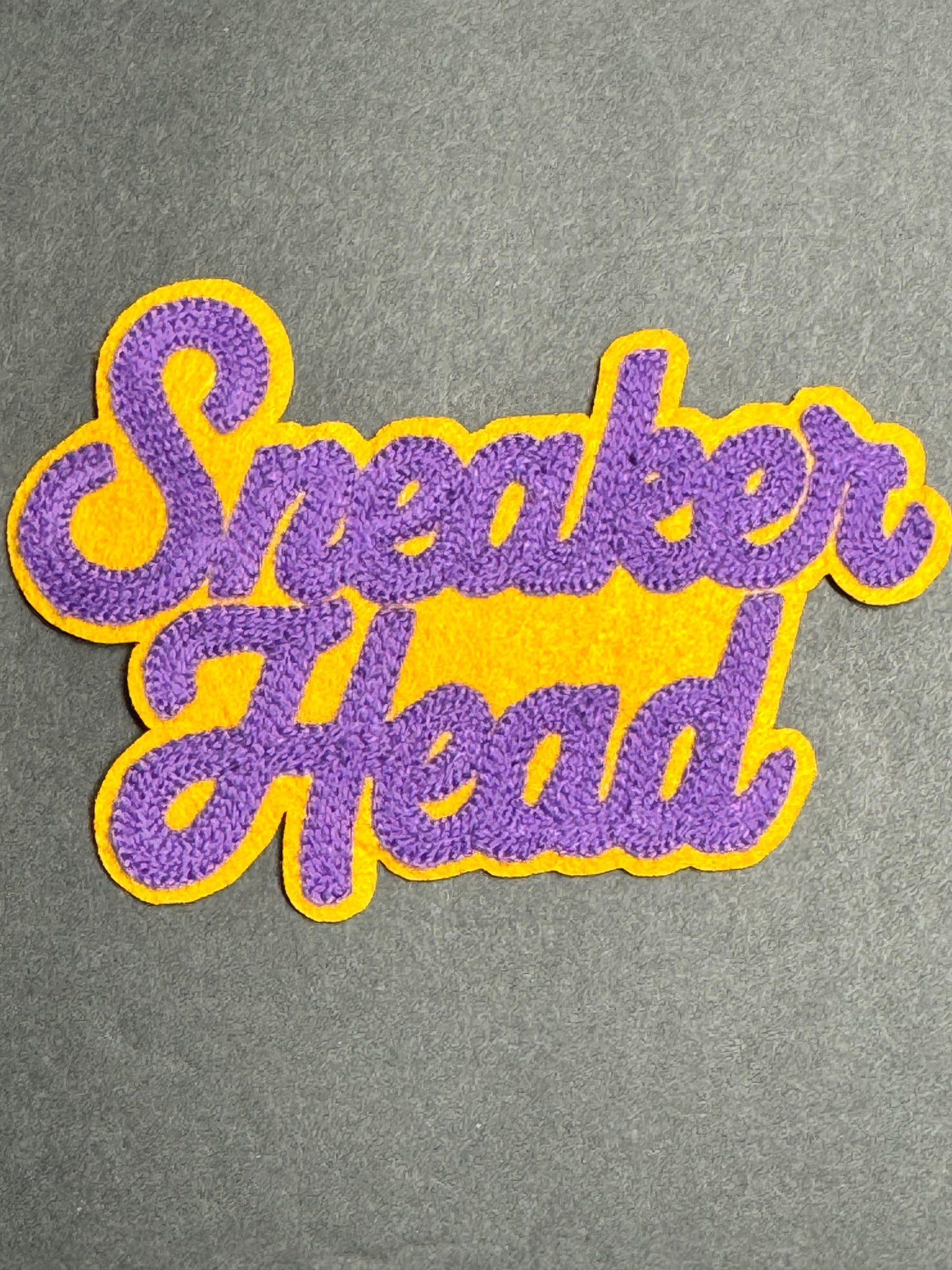Sneaker Head (Chenille – Lakers Purple & Gold)