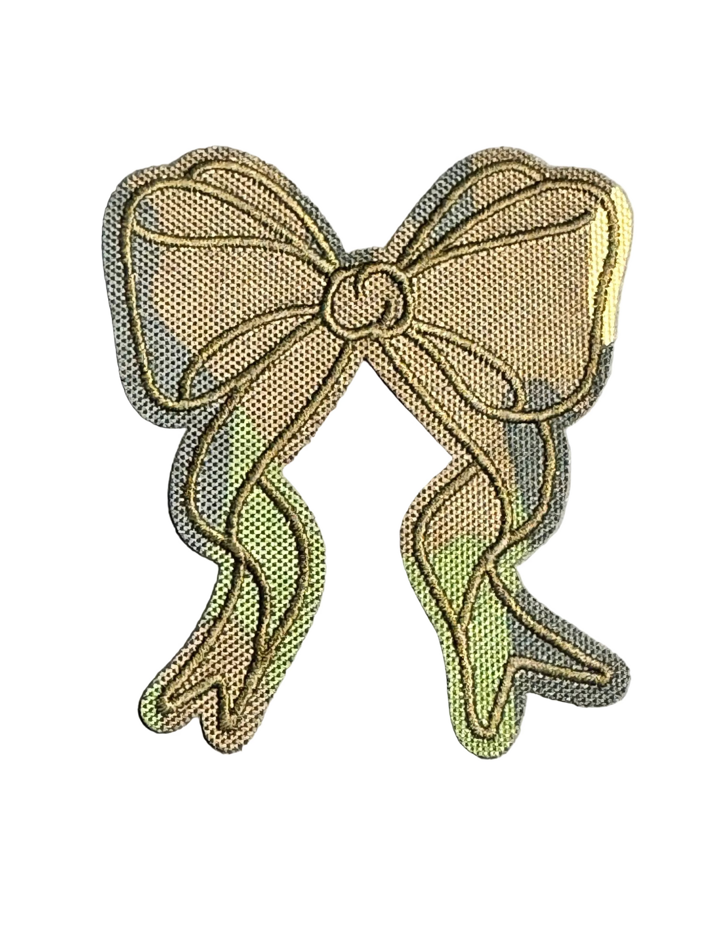 Camo Ribbon Bow Patch