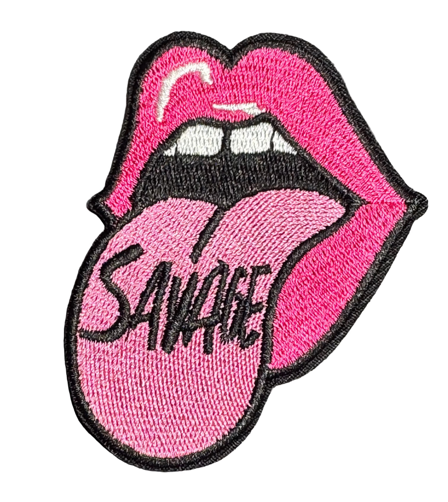 “Savage” Pink Lips Patch