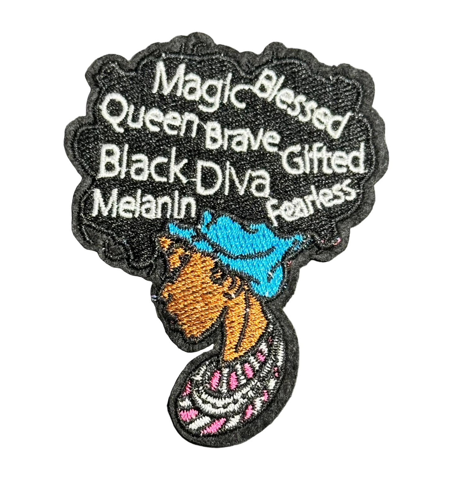Melanin Queen Afro Words Patch