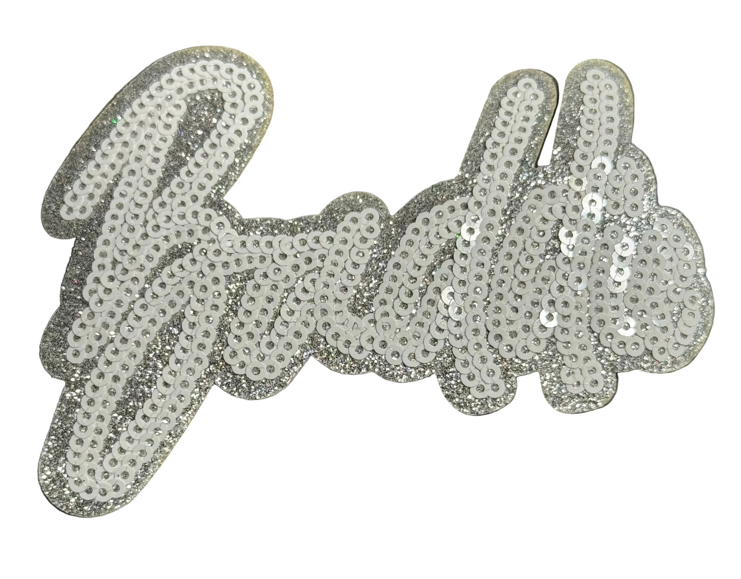 “Baddie” Patch – Silver Sequins