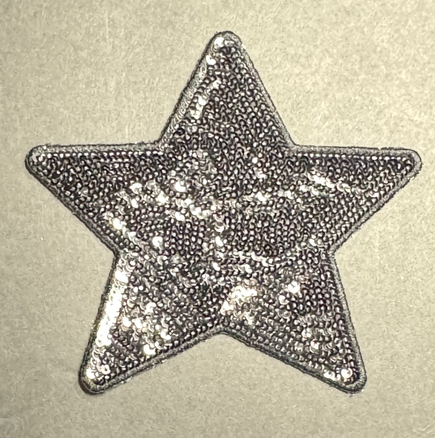 Black Sequin Star Patch