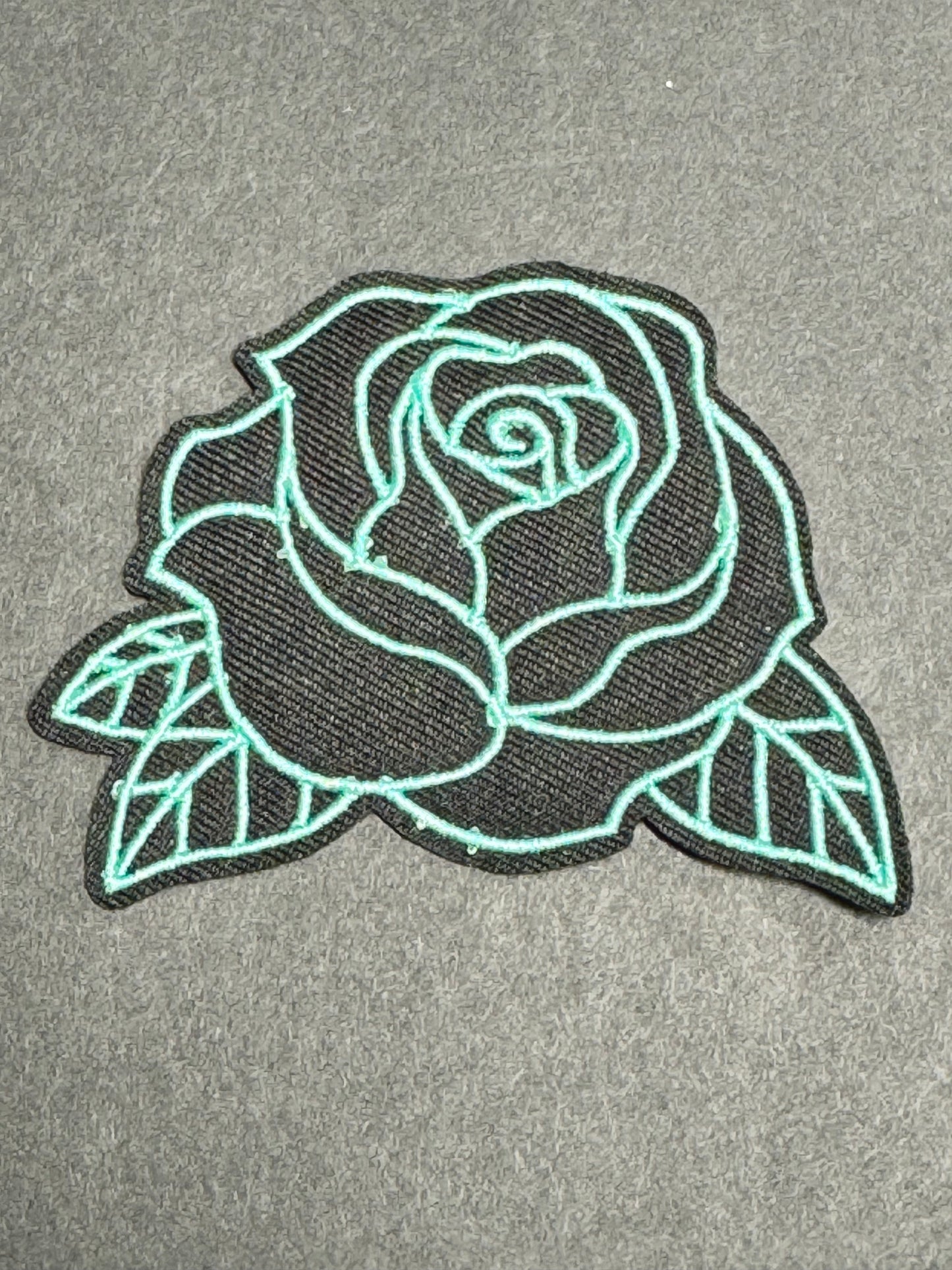 Teal Rose Patch