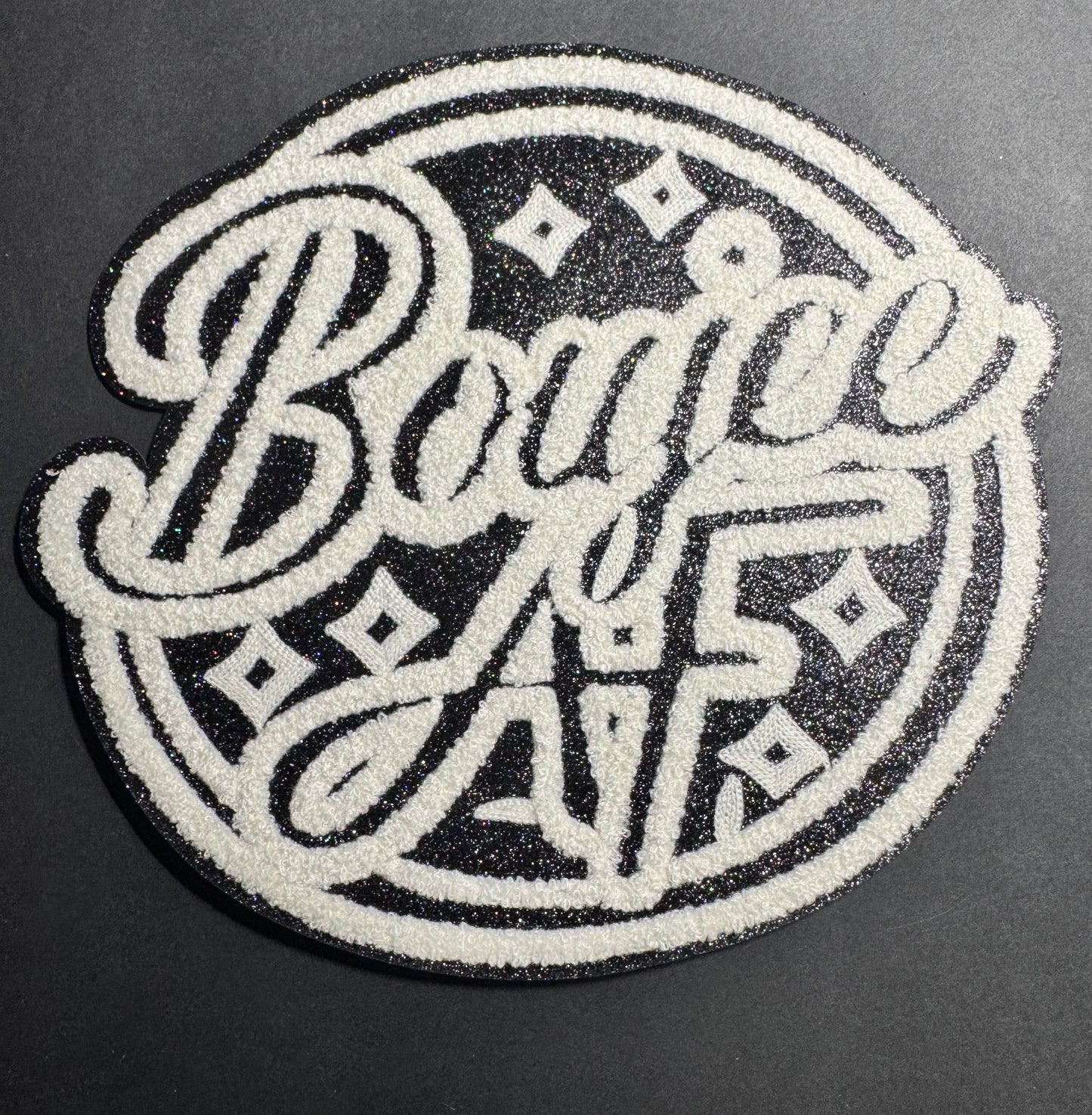 Bougie AF Chenille Patch – Black & White