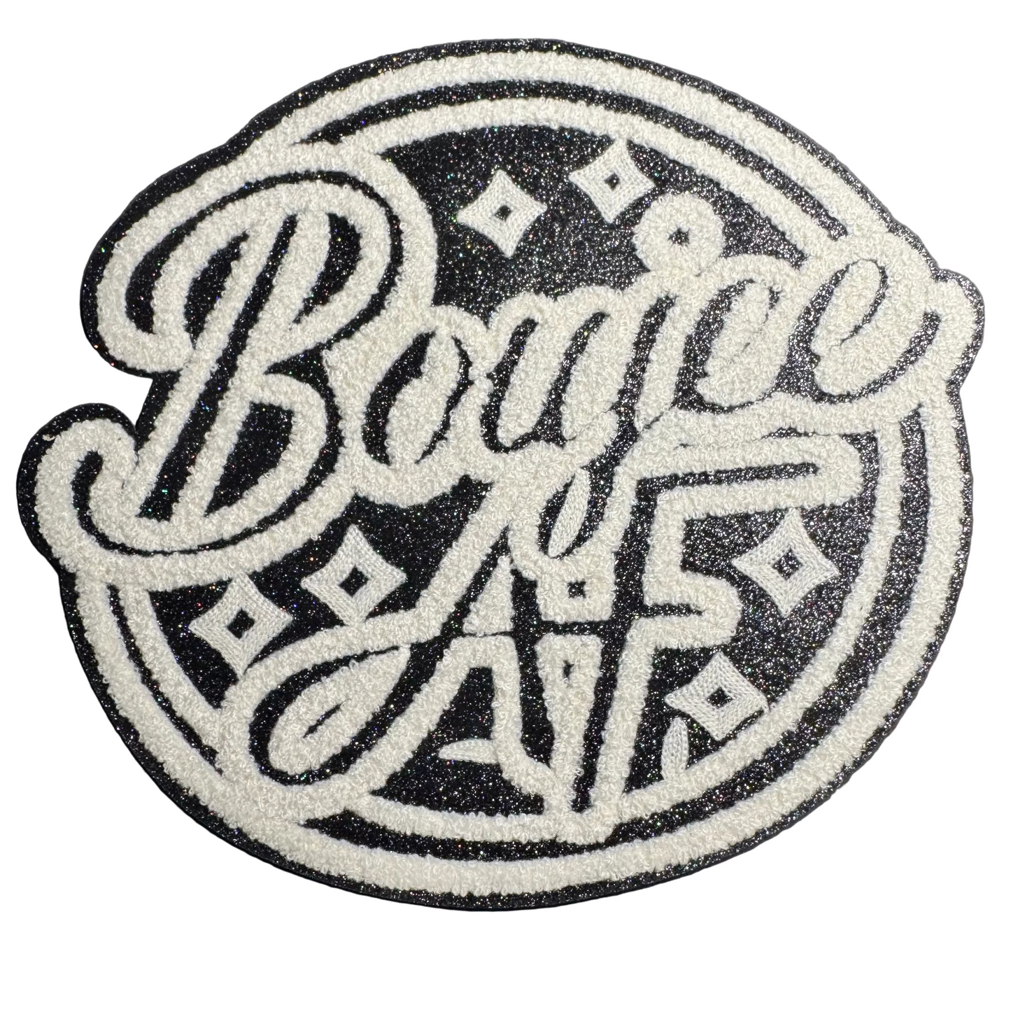 Bougie AF Chenille Patch – Black & White