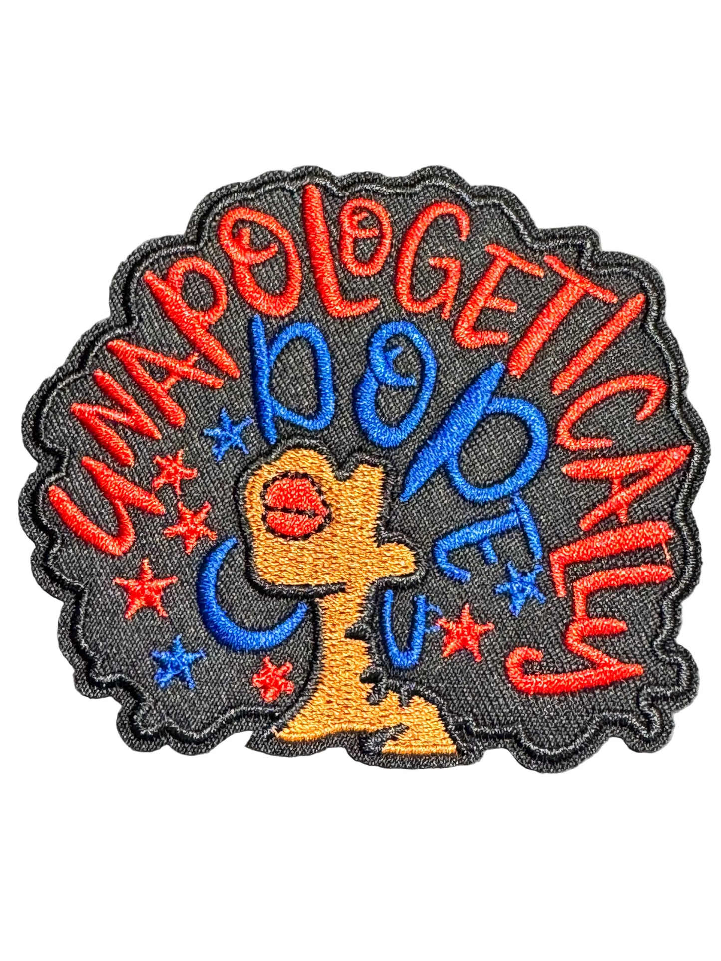 Unapologetically Dope Patch – Red & Blue Colorway