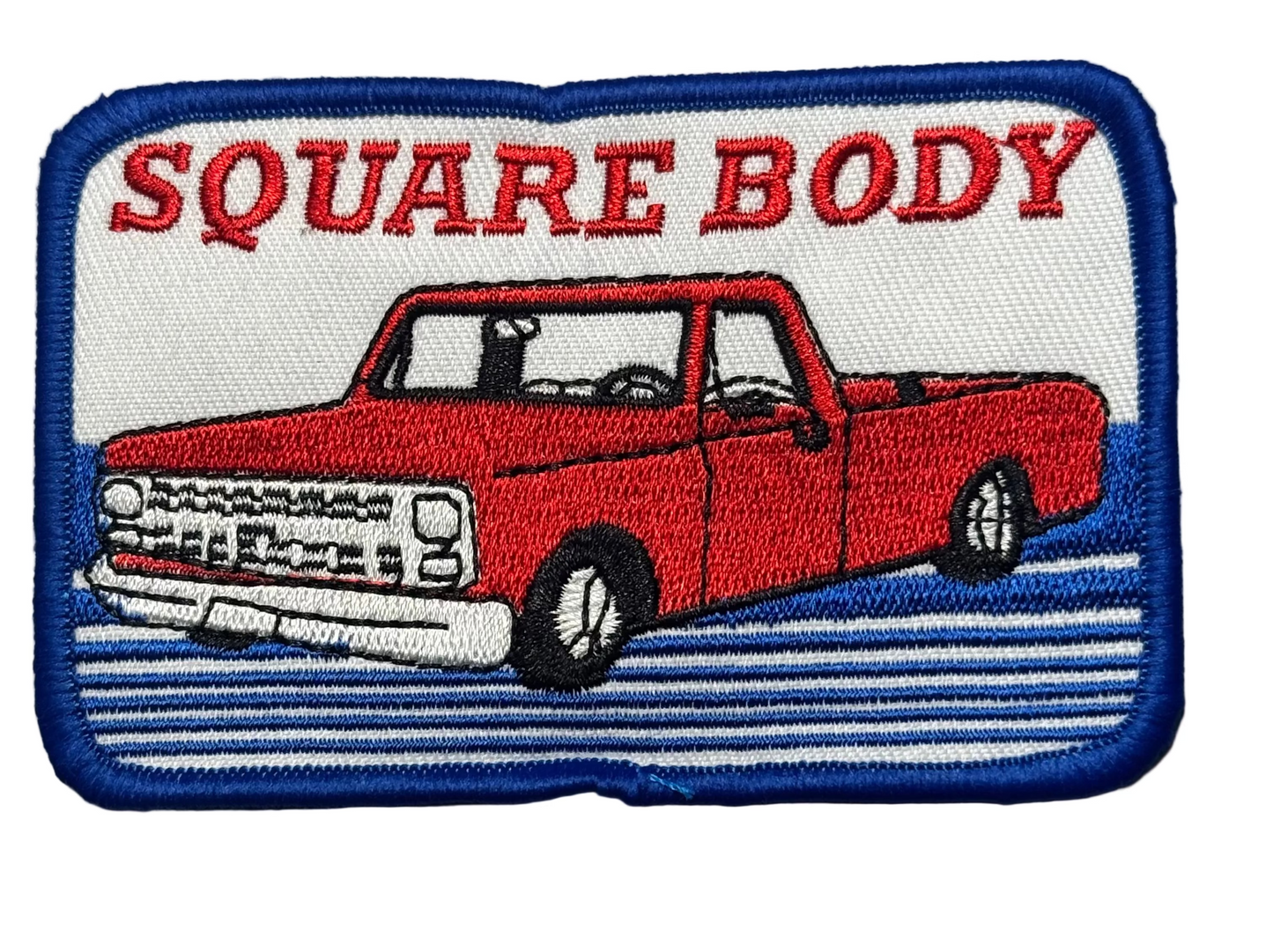 Red Square Body Truck Patch