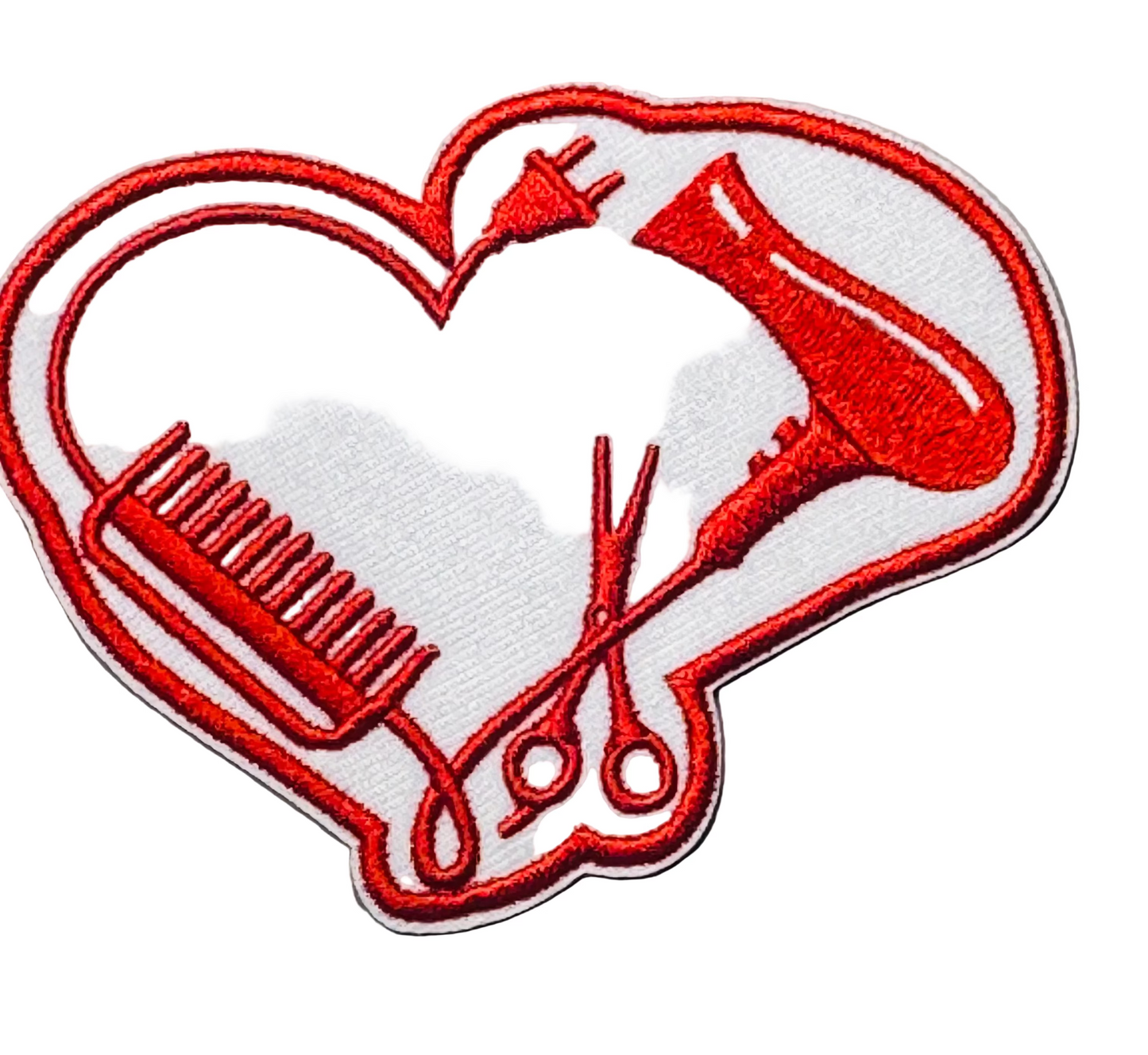 Hairstylist Tools Heart Patch – Iron-On