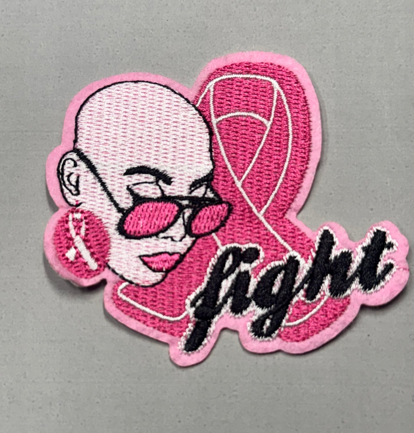 Pink Ribbon Fight Woman Patch