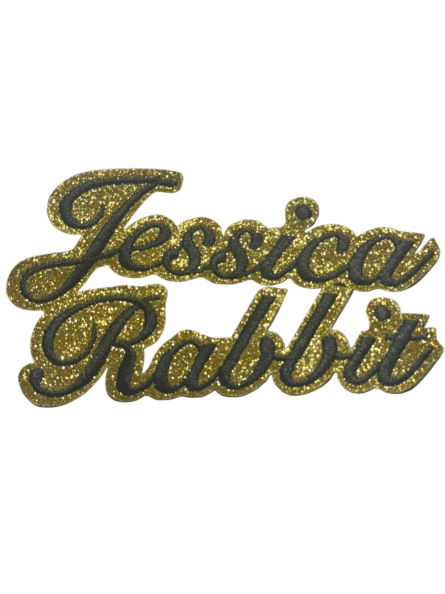 “Jessica Rabbit Glitter Script Patch”