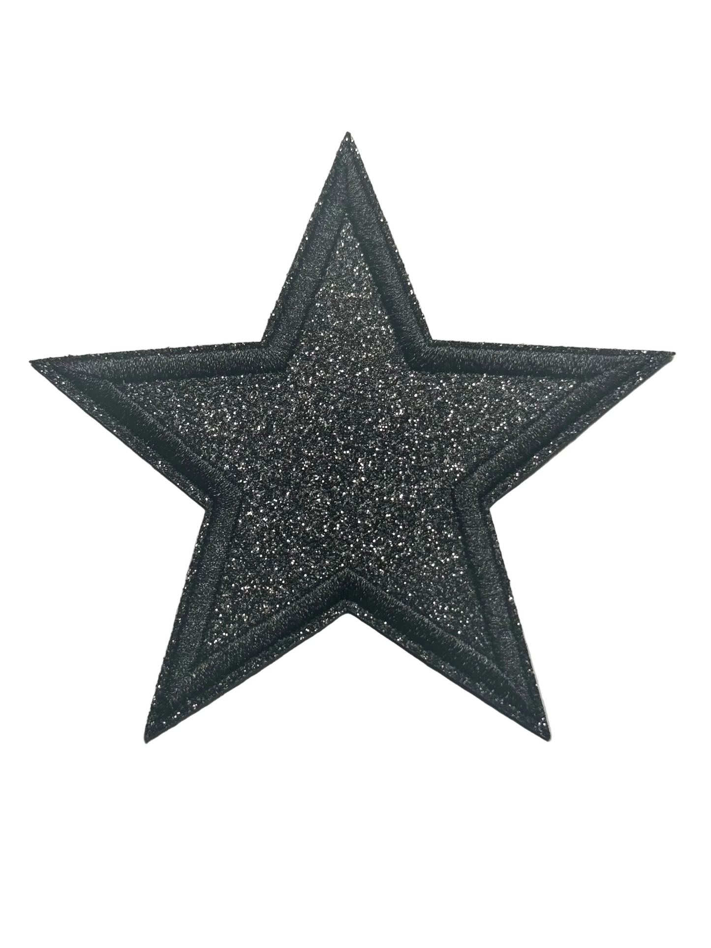 “Black Glitter Star Patch”