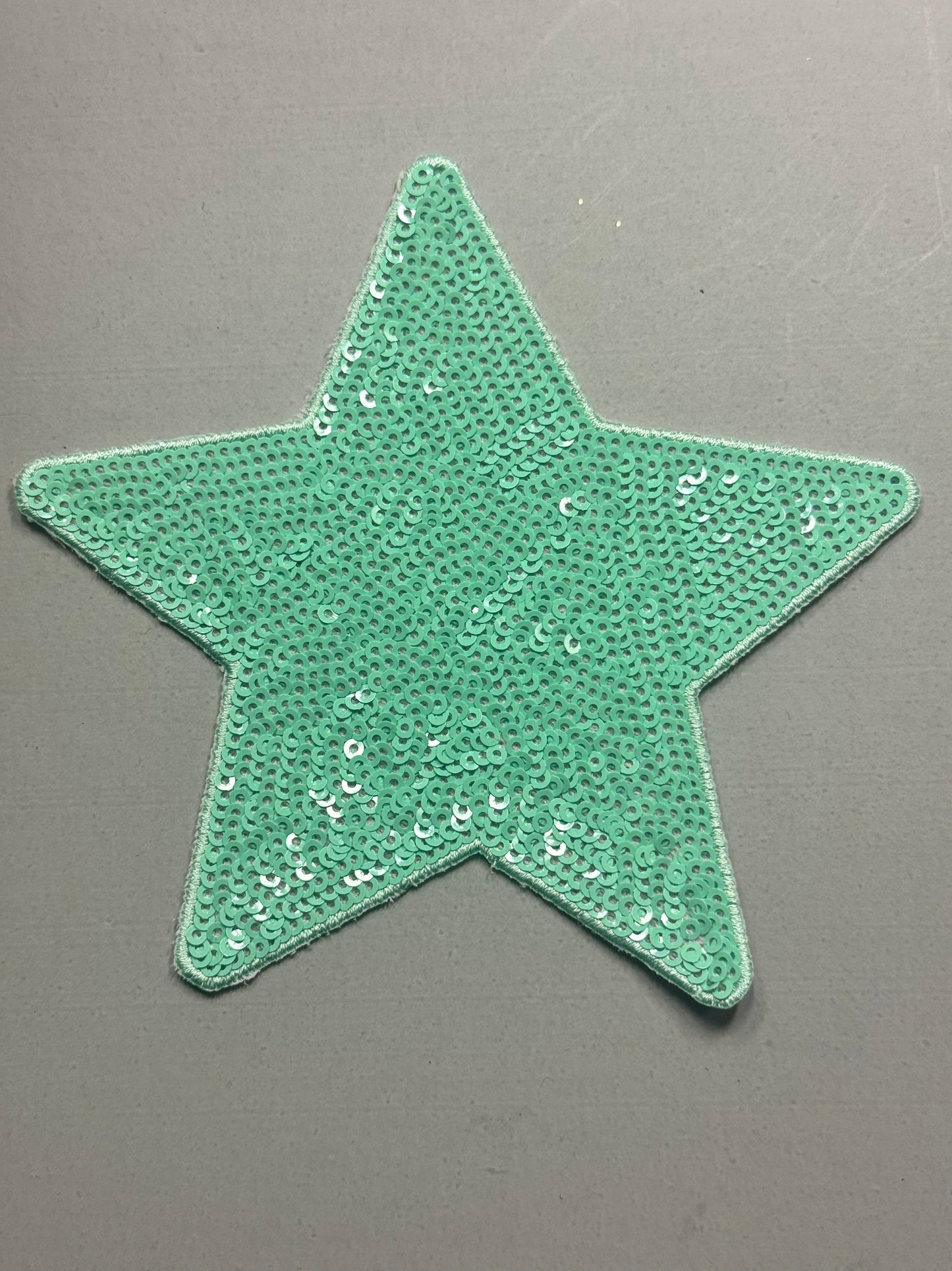 "Mint Glitter Star Patch"