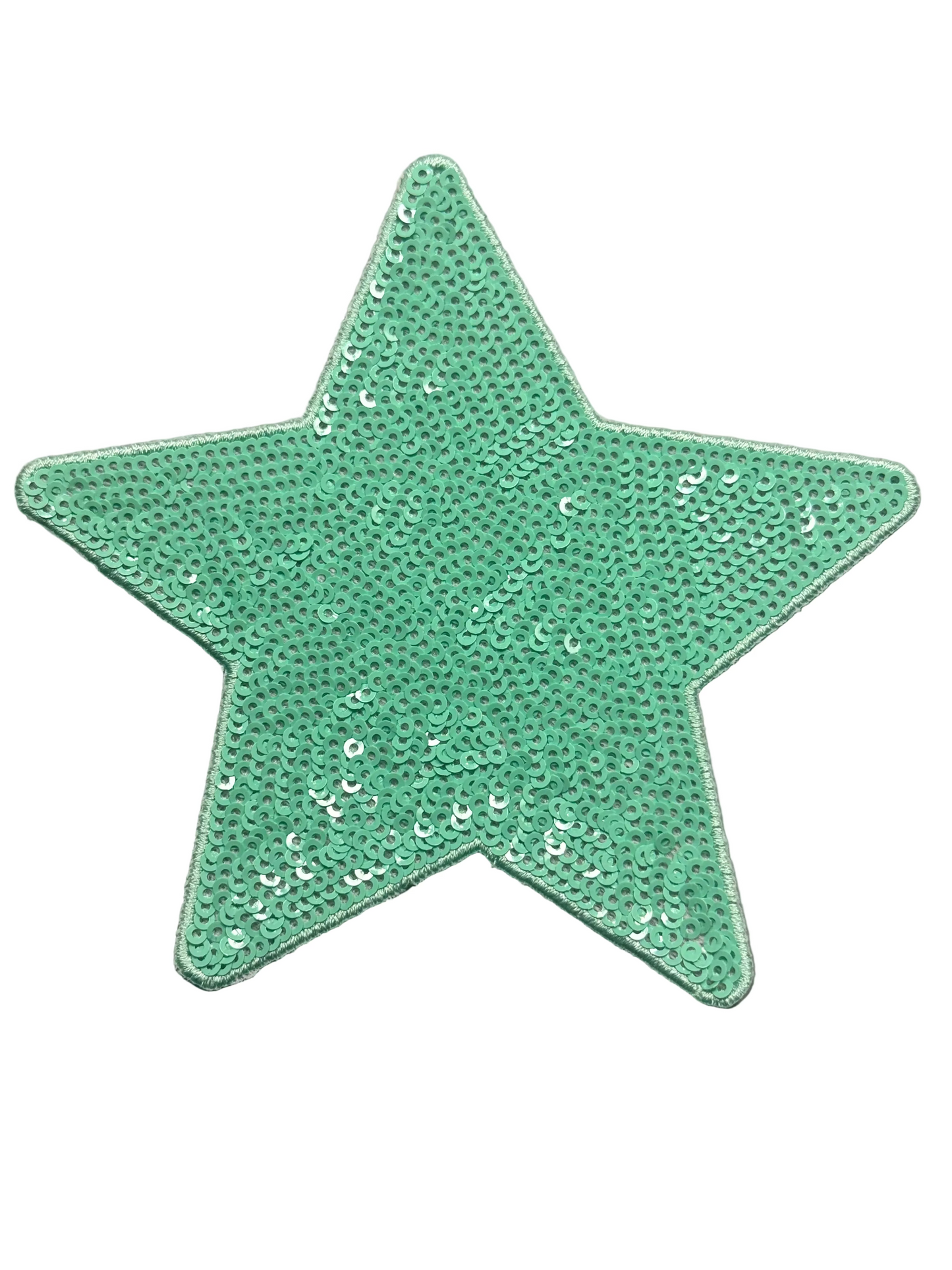 "Mint Glitter Star Patch"