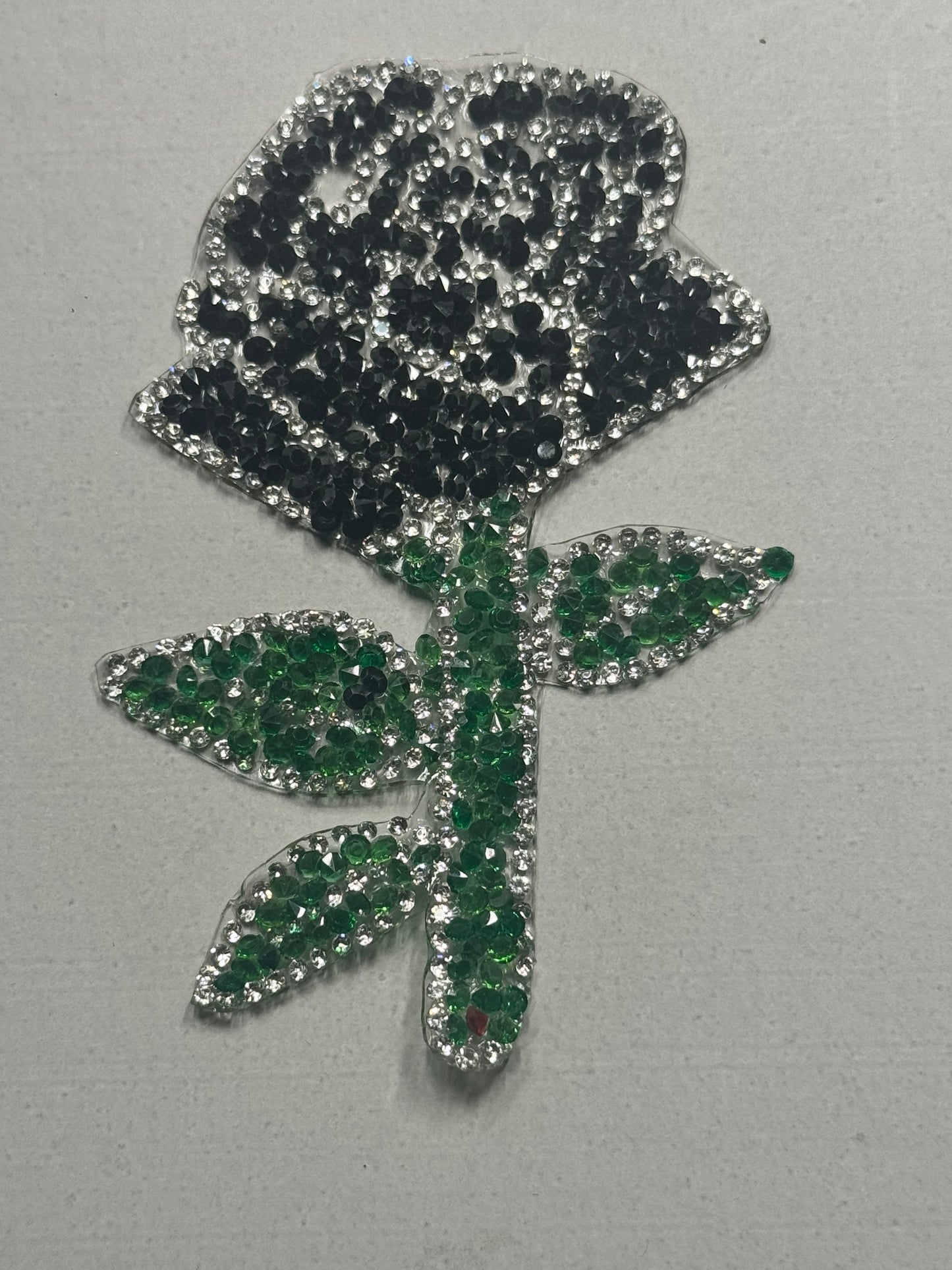 Stone flower w/stem bLACK