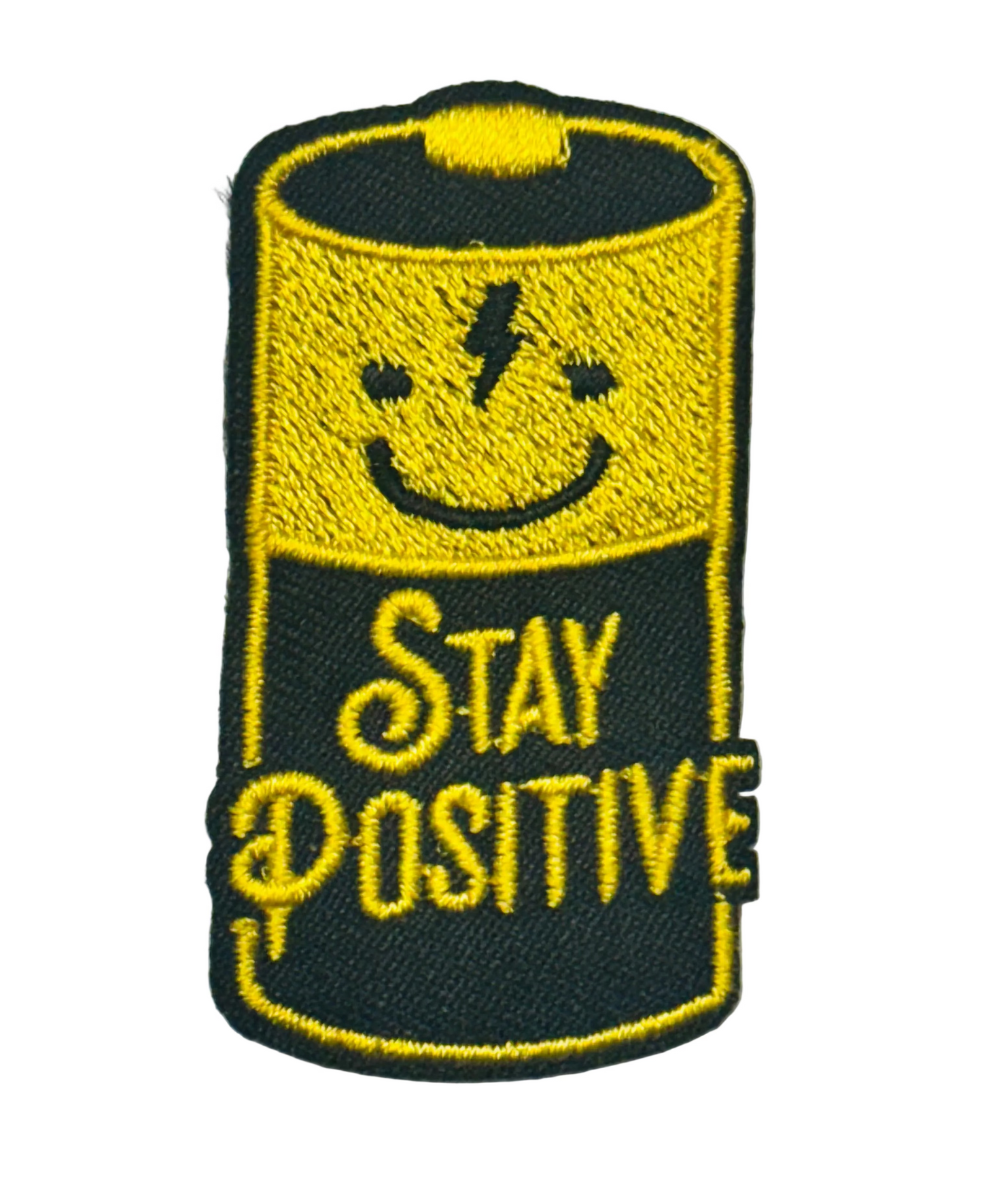 Stay Positive Battery Patch – Iron-On