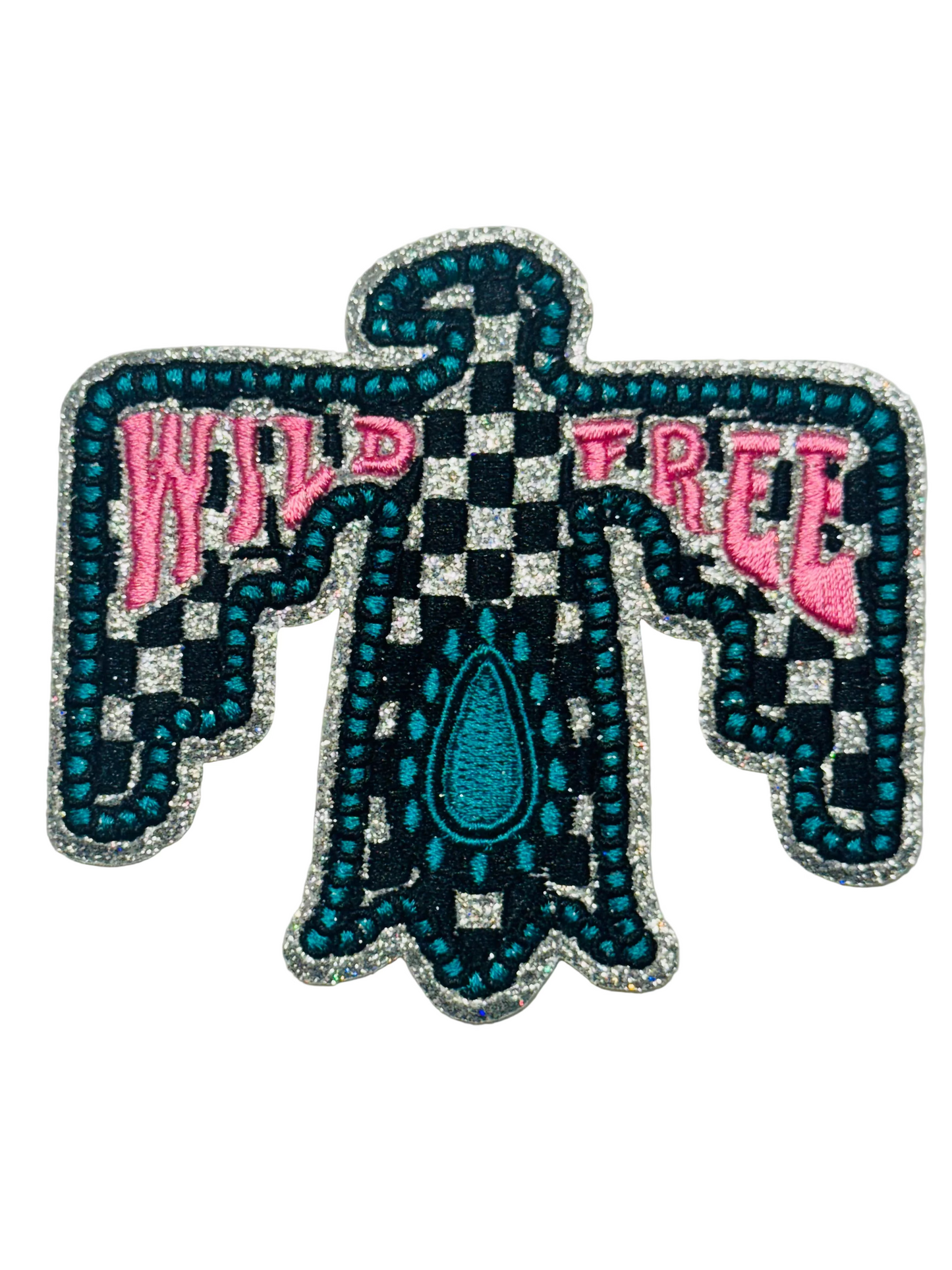 “Wild Free” Thunderbird Glitter Patch