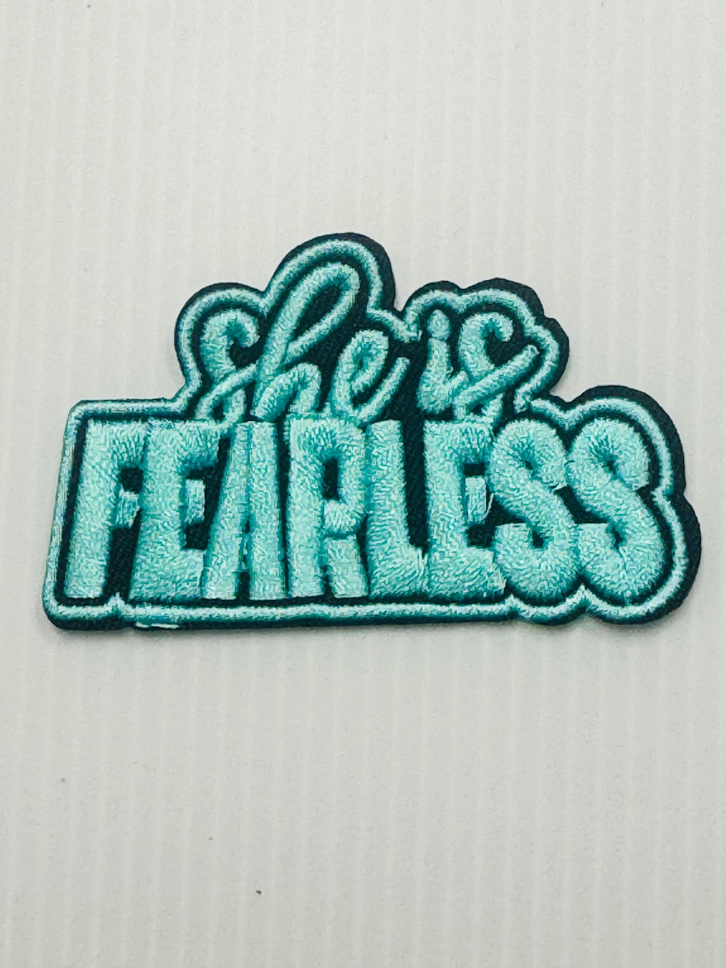 “She Is Fearless” Patch – Aqua