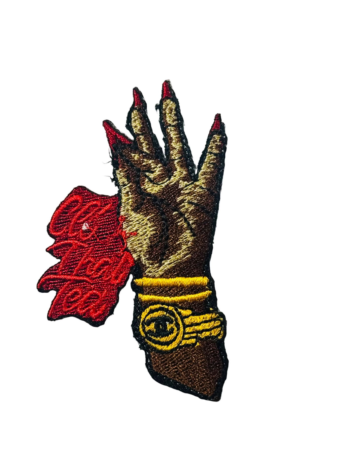 Clock That Tea – Red Nails CC Patch