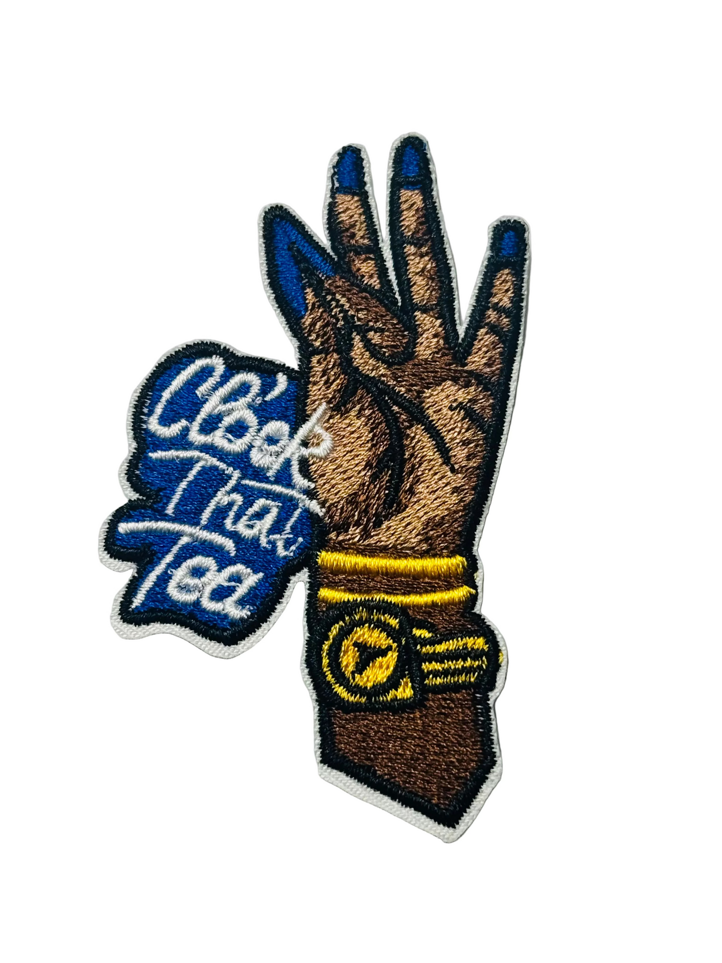 Clock That Tea – Blue Nails Patch
