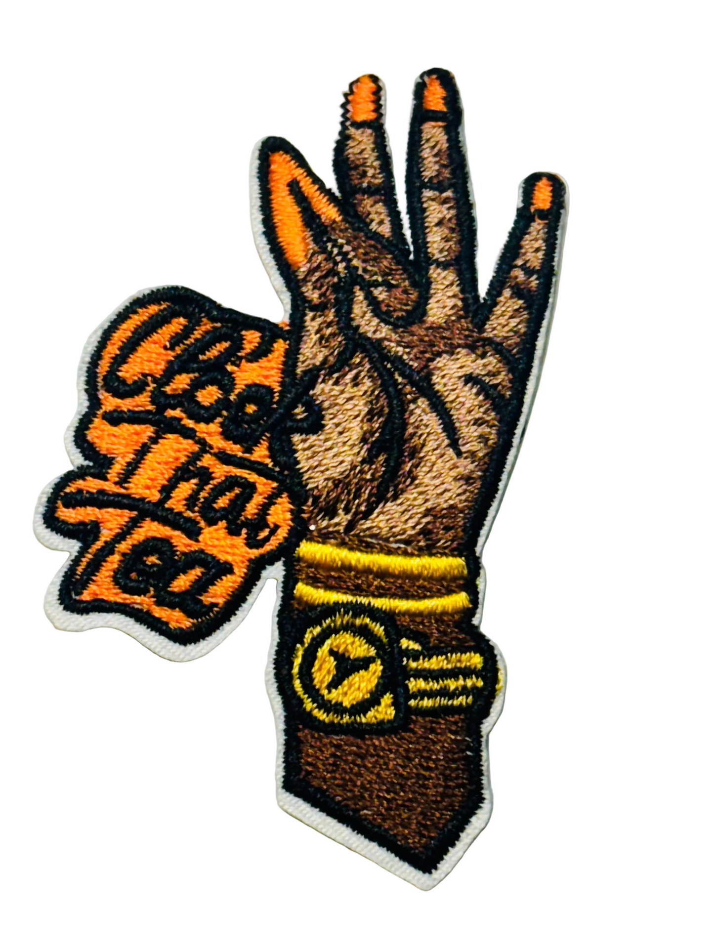 Clock That Tea – Orange Nails Patch
