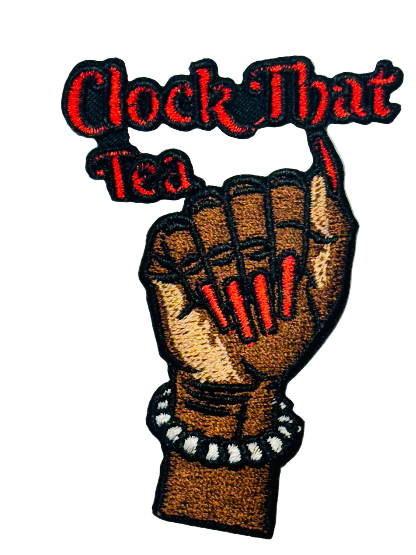 Clock That Tea – Fist Style (Red Nails)
