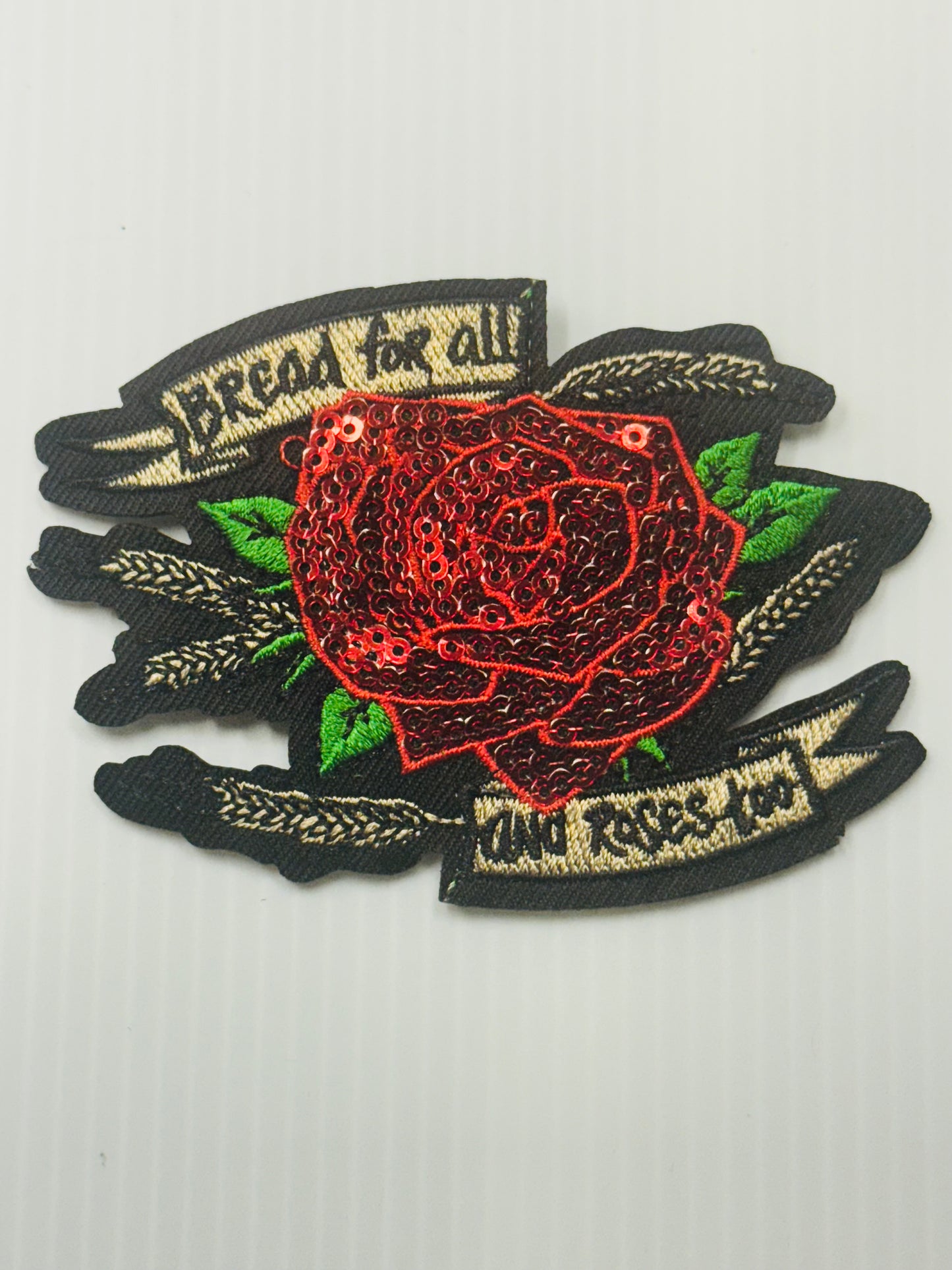 Bread for All, Roses Too (Sequin Rose) Patch