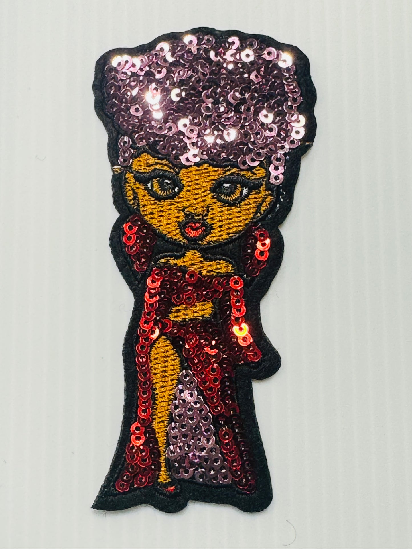 SEQUIN LADY RED DRESS