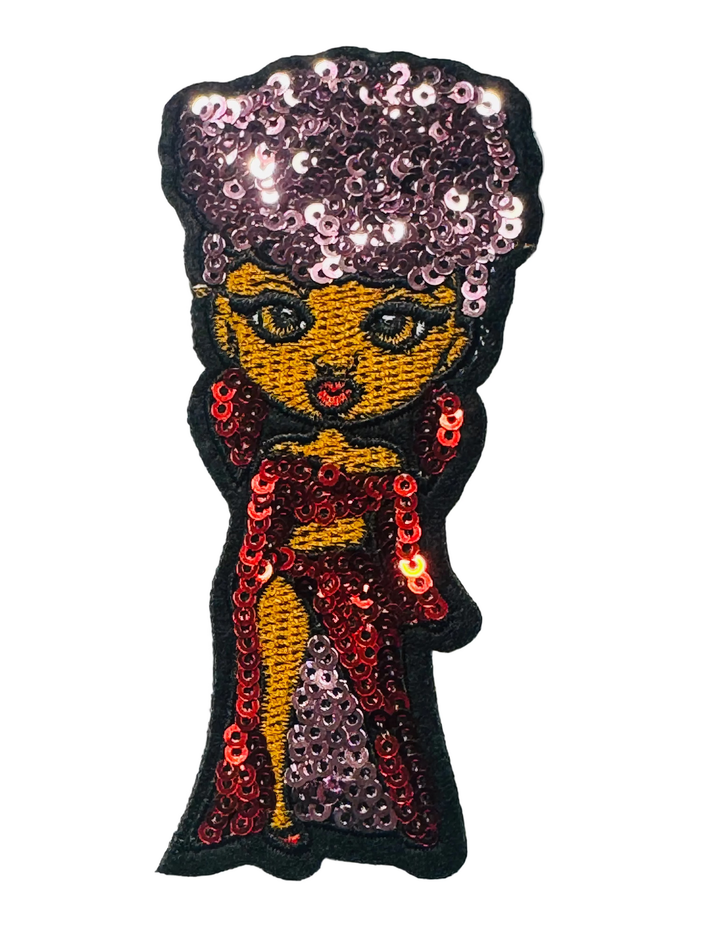 SEQUIN LADY RED DRESS