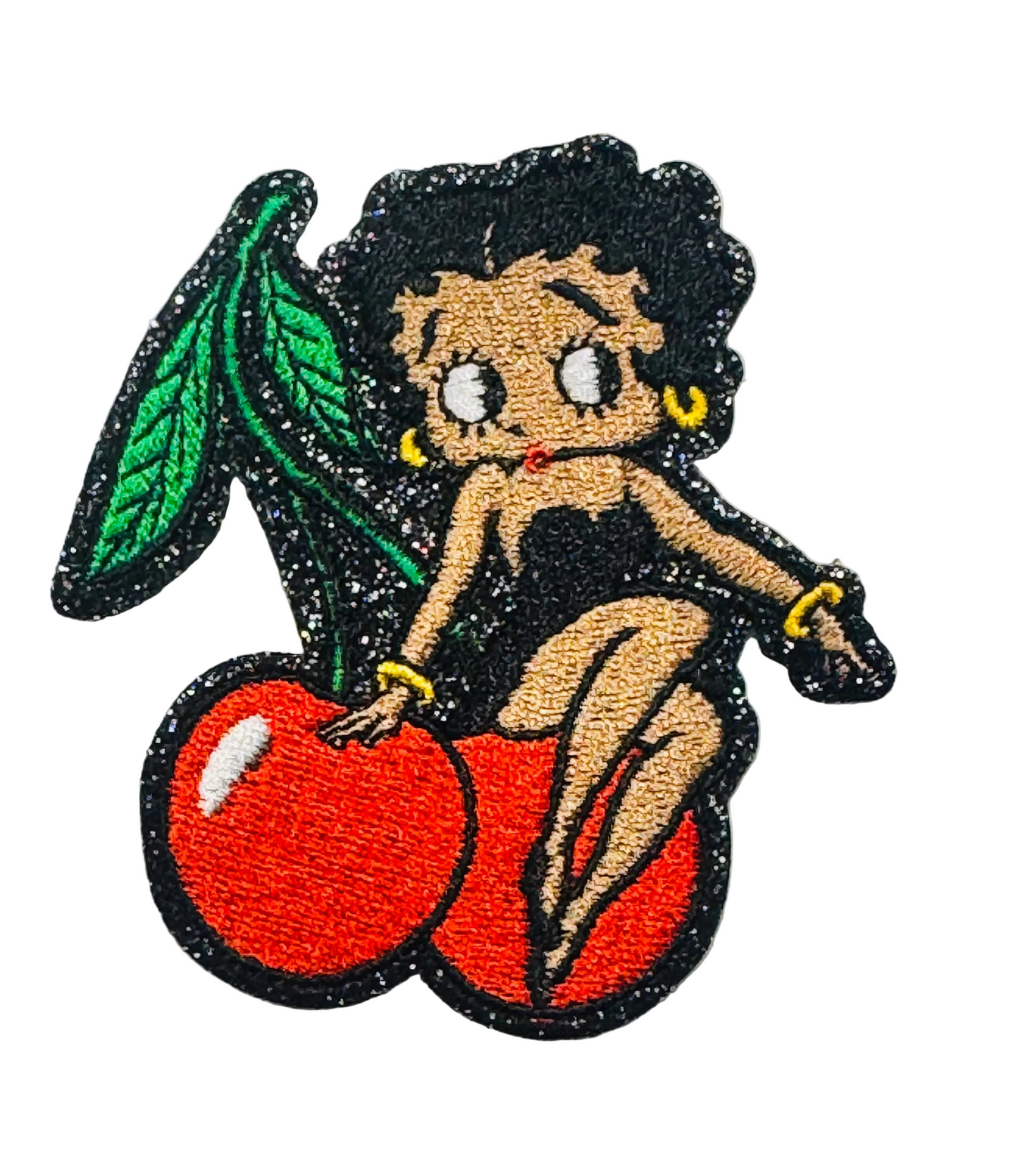 BETTY BOOP SITTING ON A CHERRY