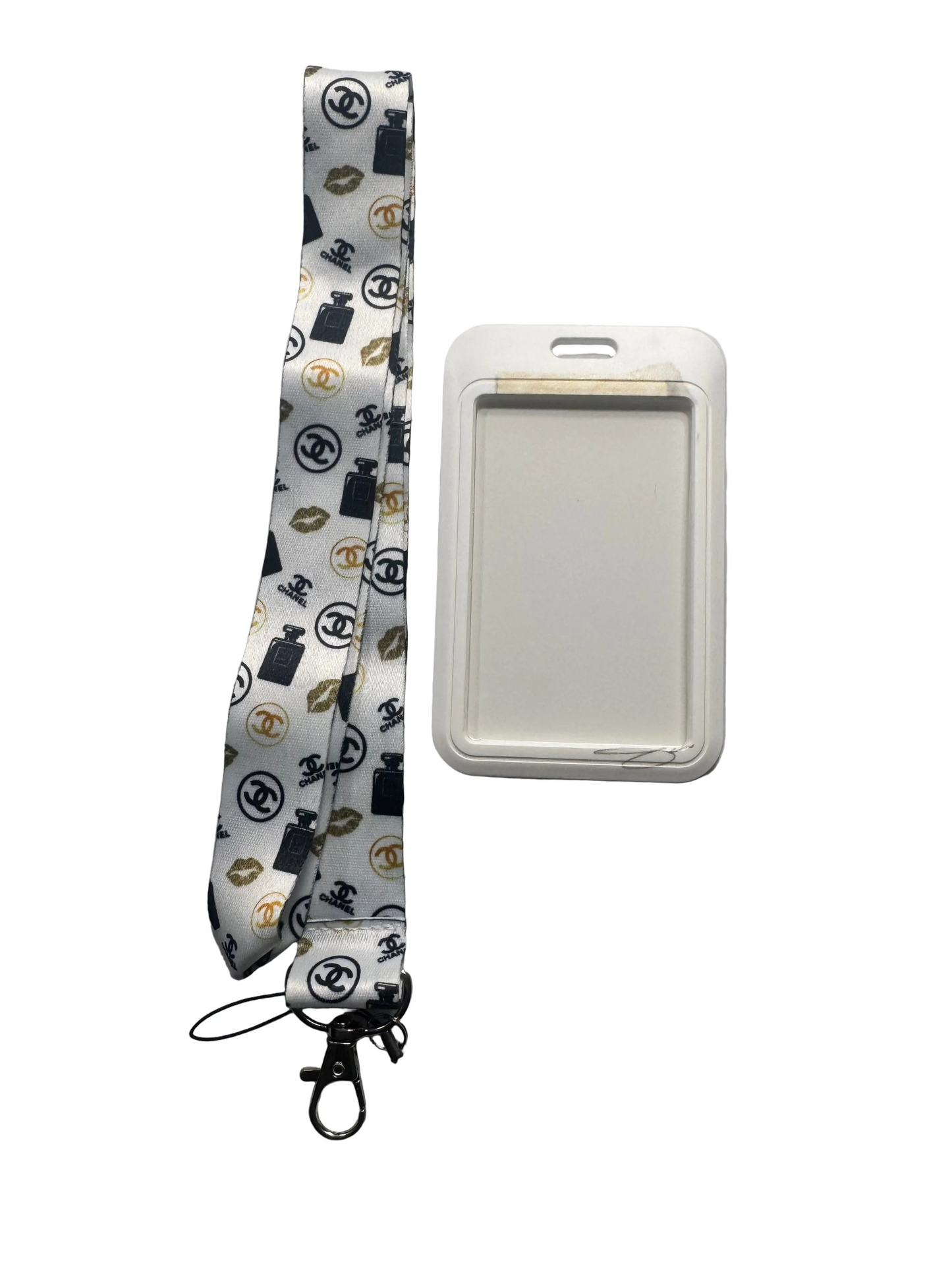 C C CREAM/BLK CANDY BAR 2PC LANYARD