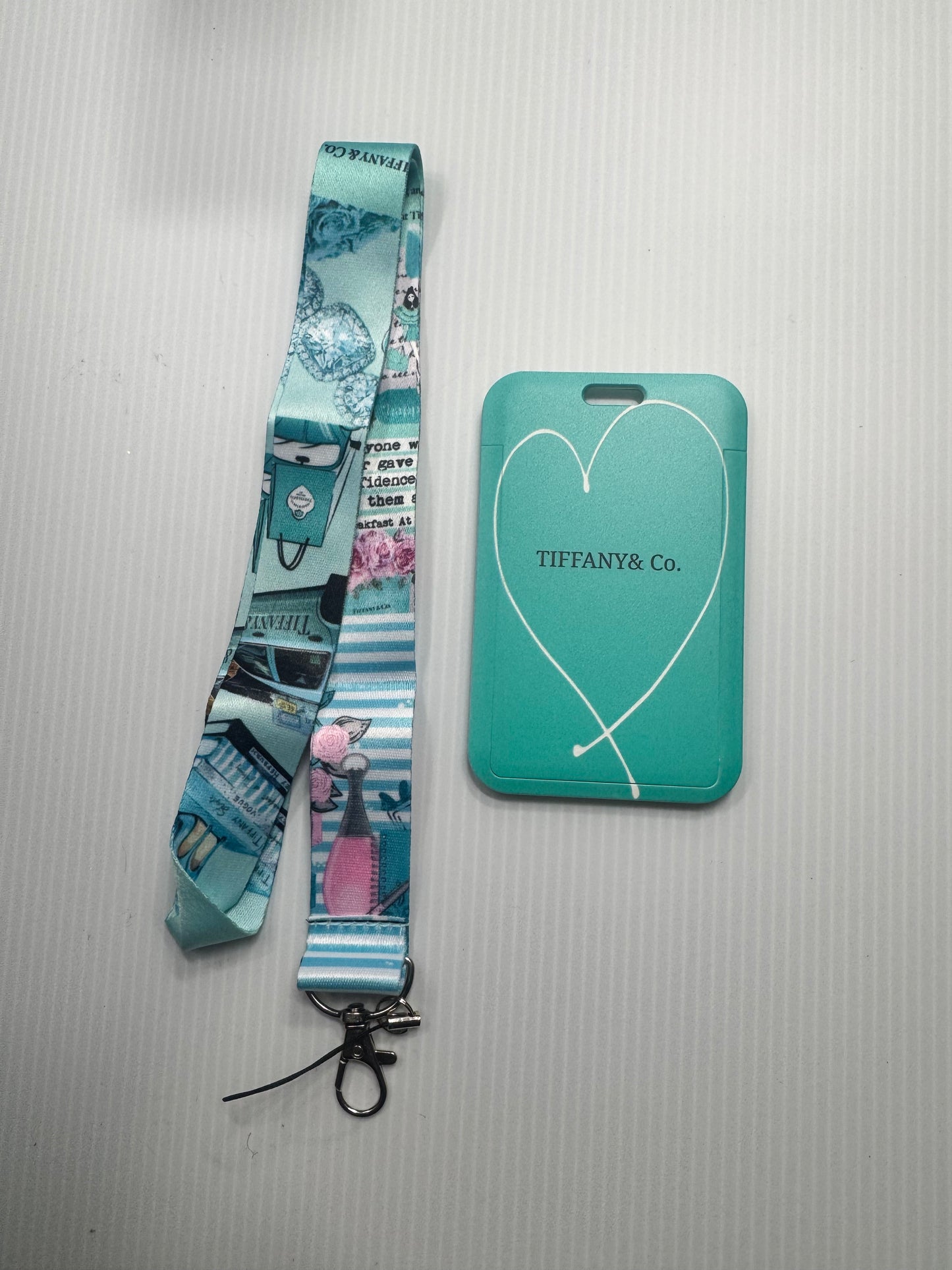 TIFFANY HEART 2PC LANYARD