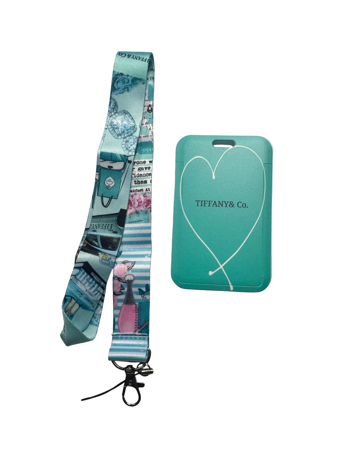TIFFANY HEART 2PC LANYARD