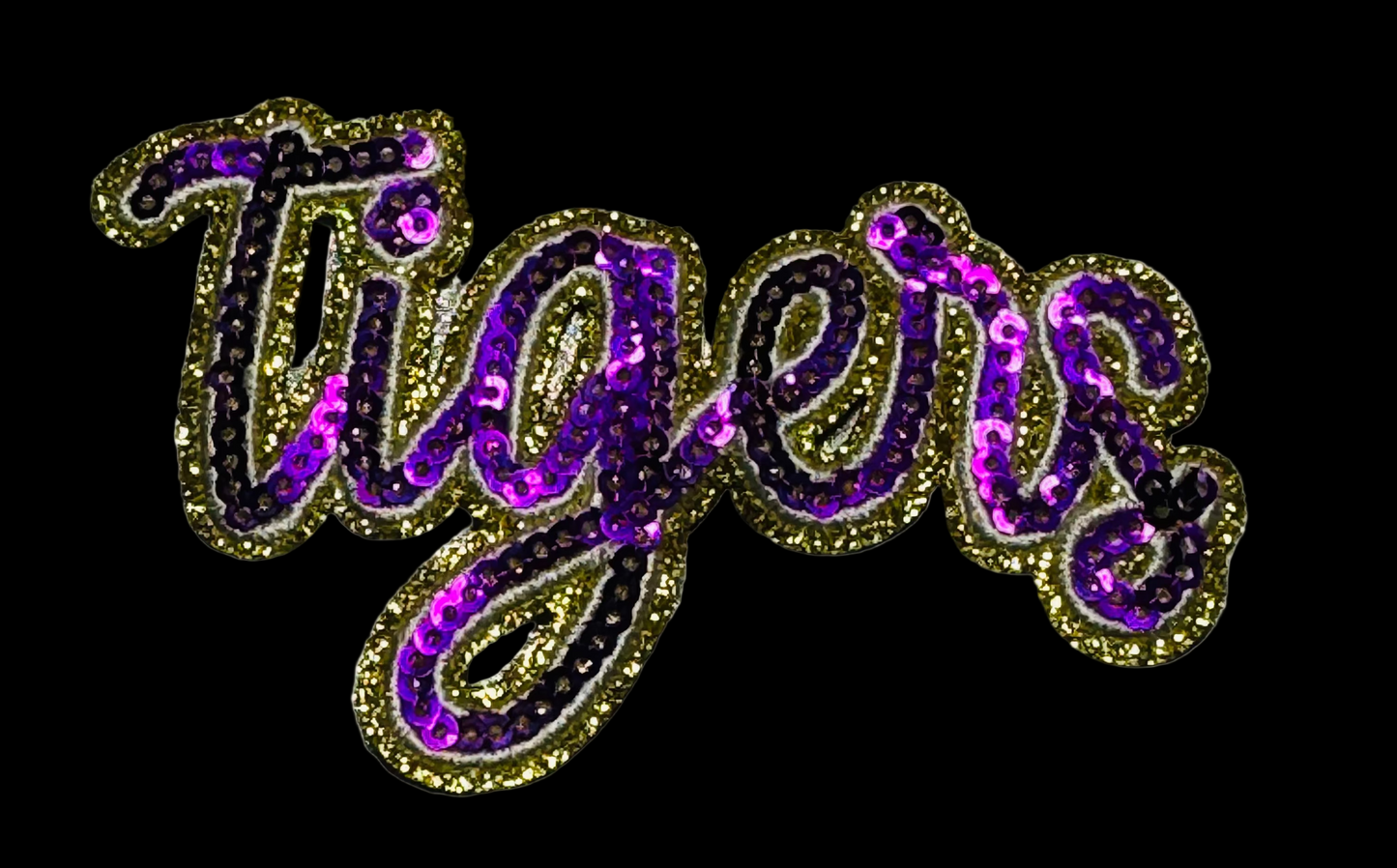 Tigers Sequin Iron-On Patch