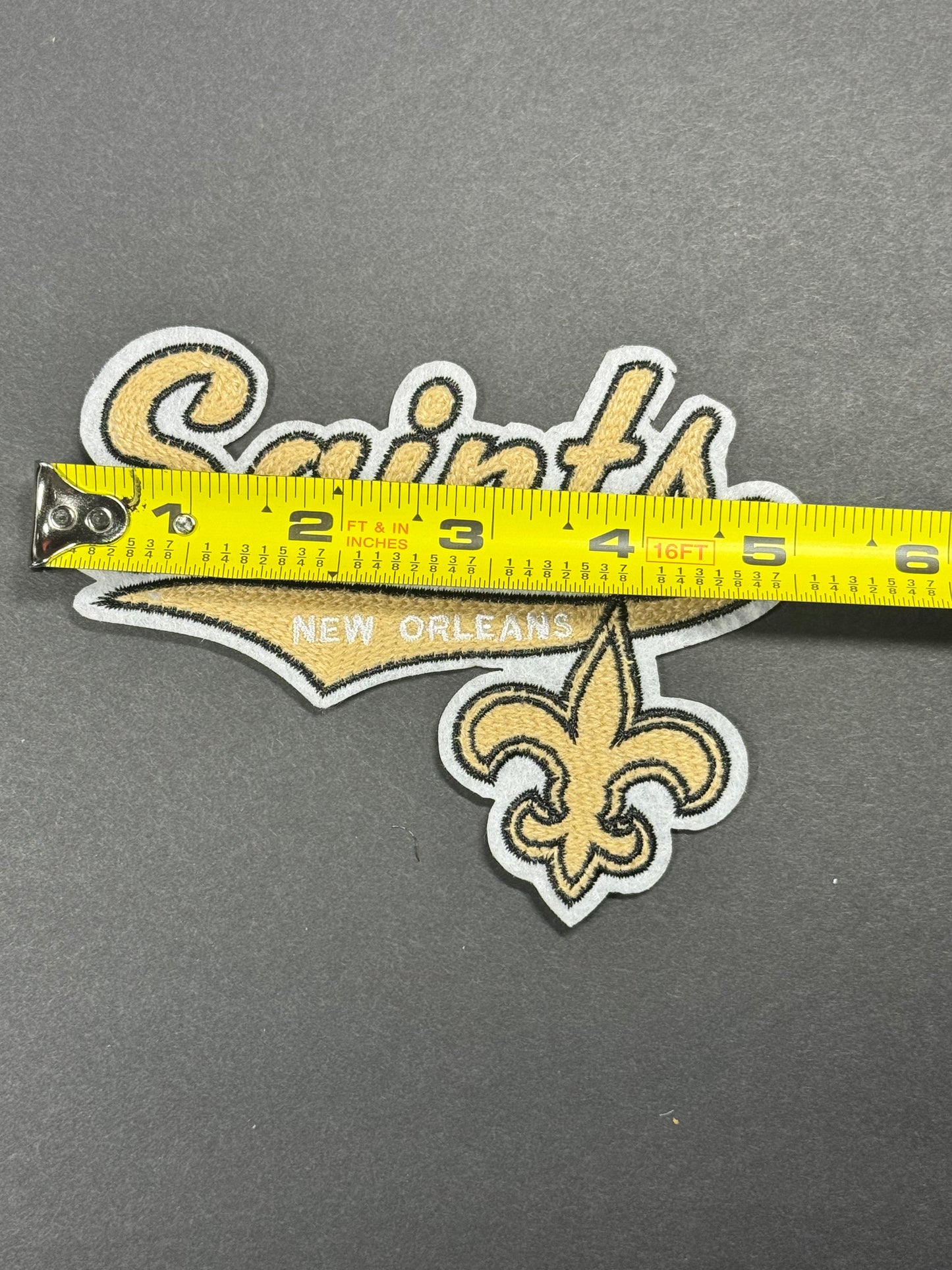 Saints Chenille Mid-Size Iron-On Patch