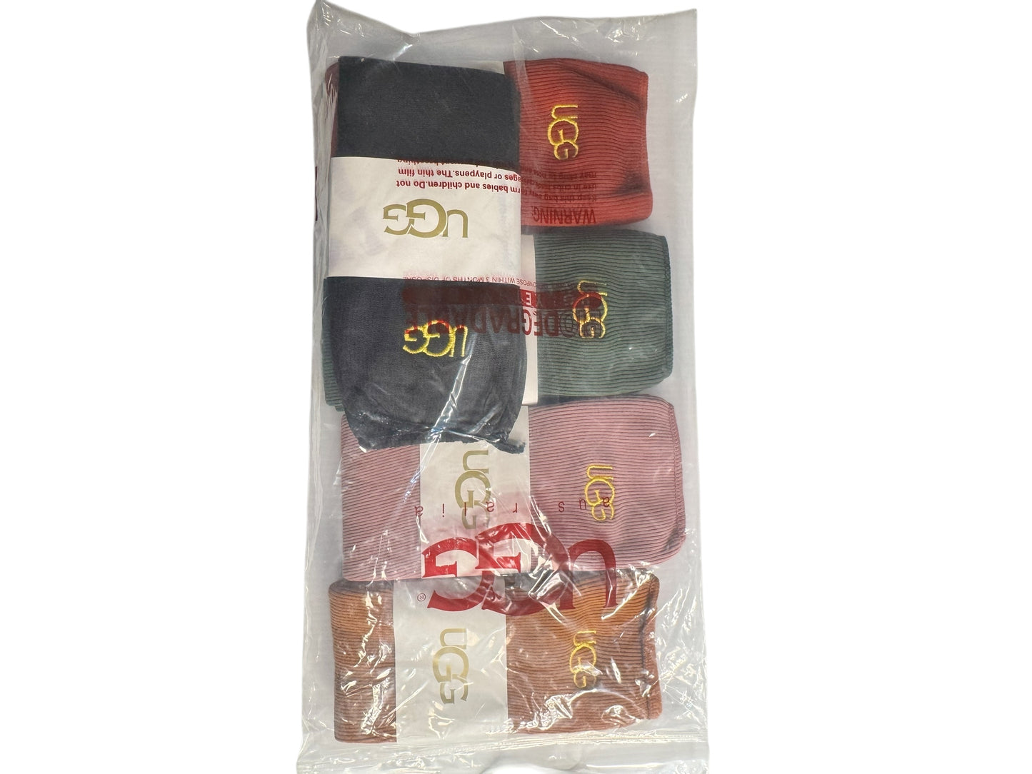 UGG Women’s Cozy Crew Socks – 6-Pack Ribbed Knit Multi-Color Set