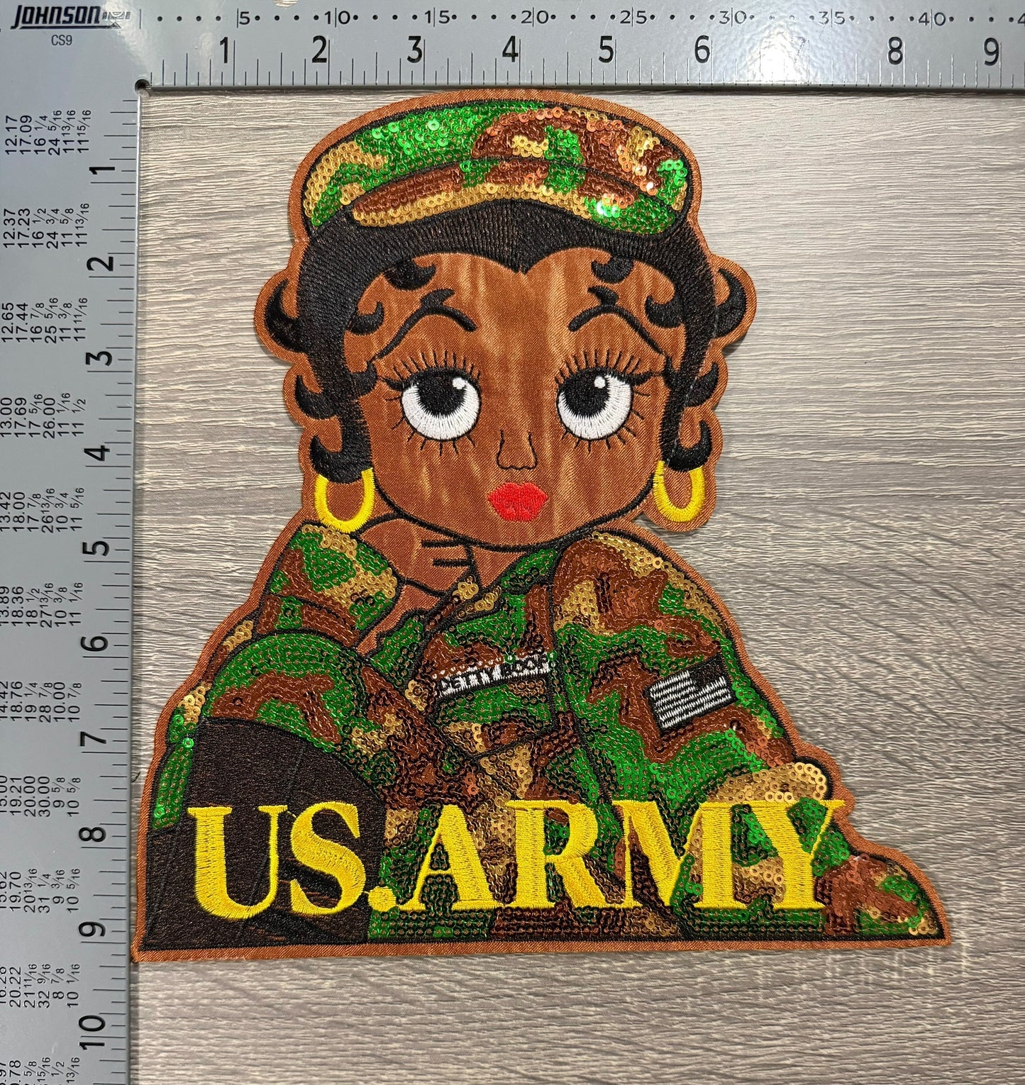 U.S. Army Betty Boop Sequin Patch