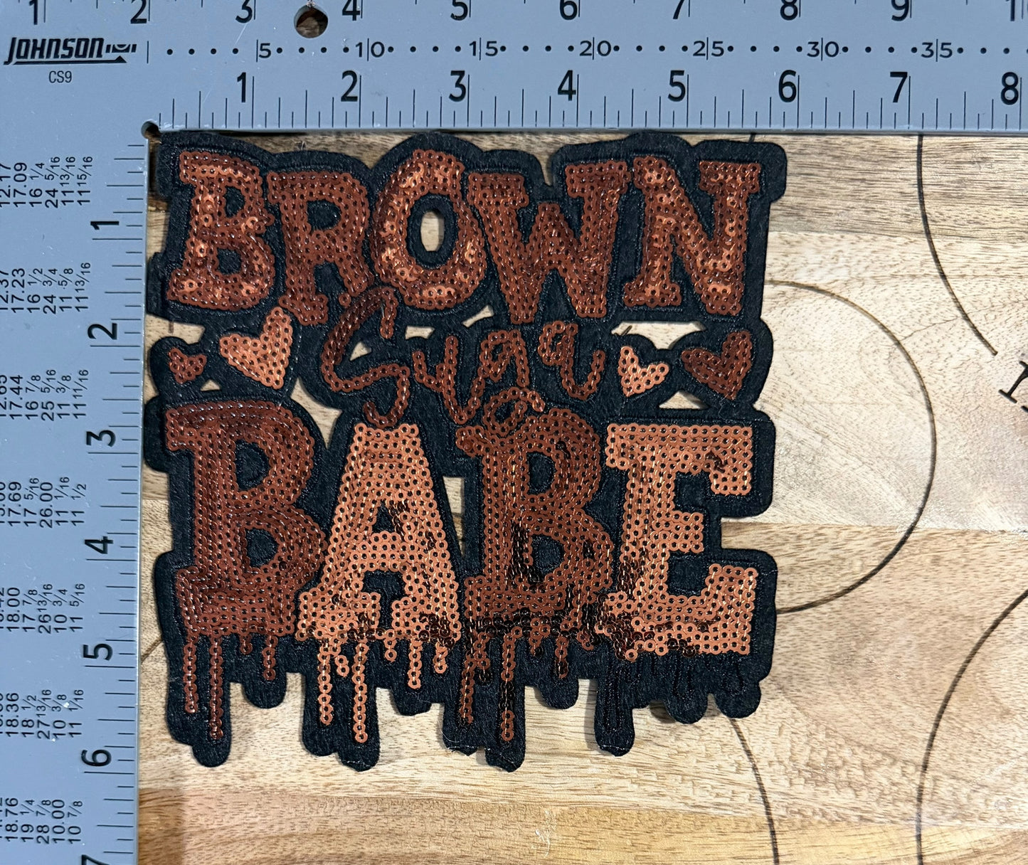 Brown sugar babe sequin patch
