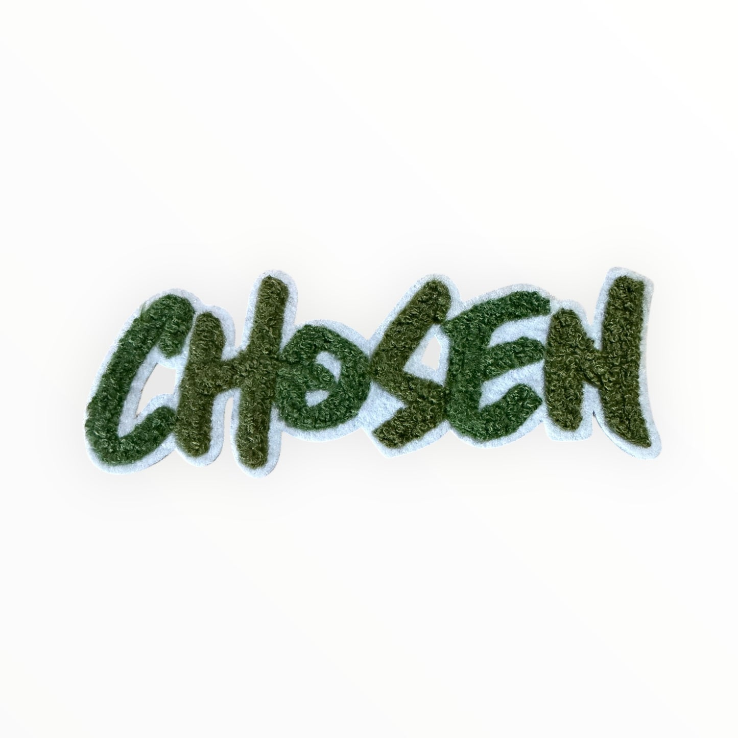 Chosen chenille patch olive